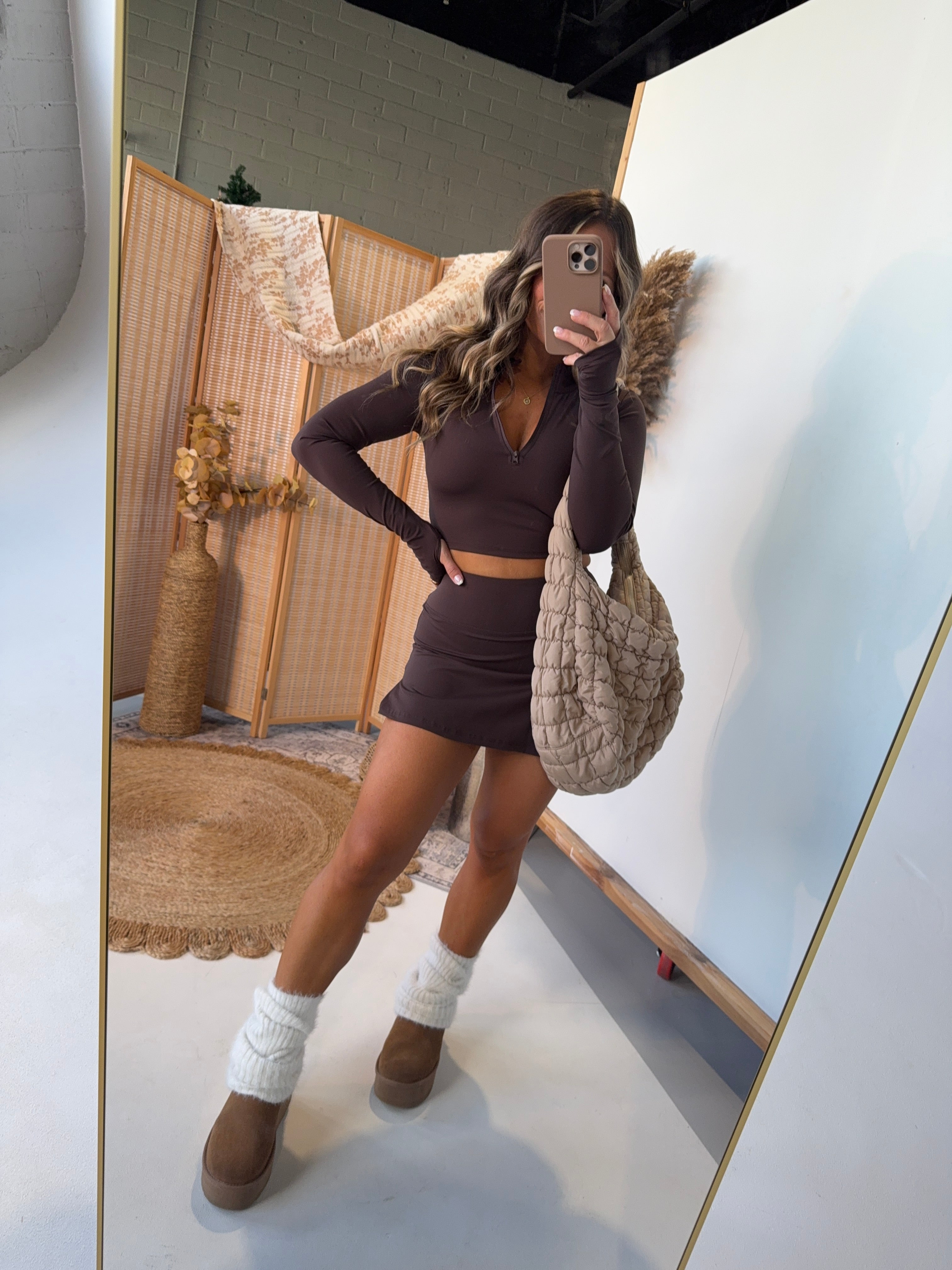 Pickle Ball Date Mini Skort Chocolate