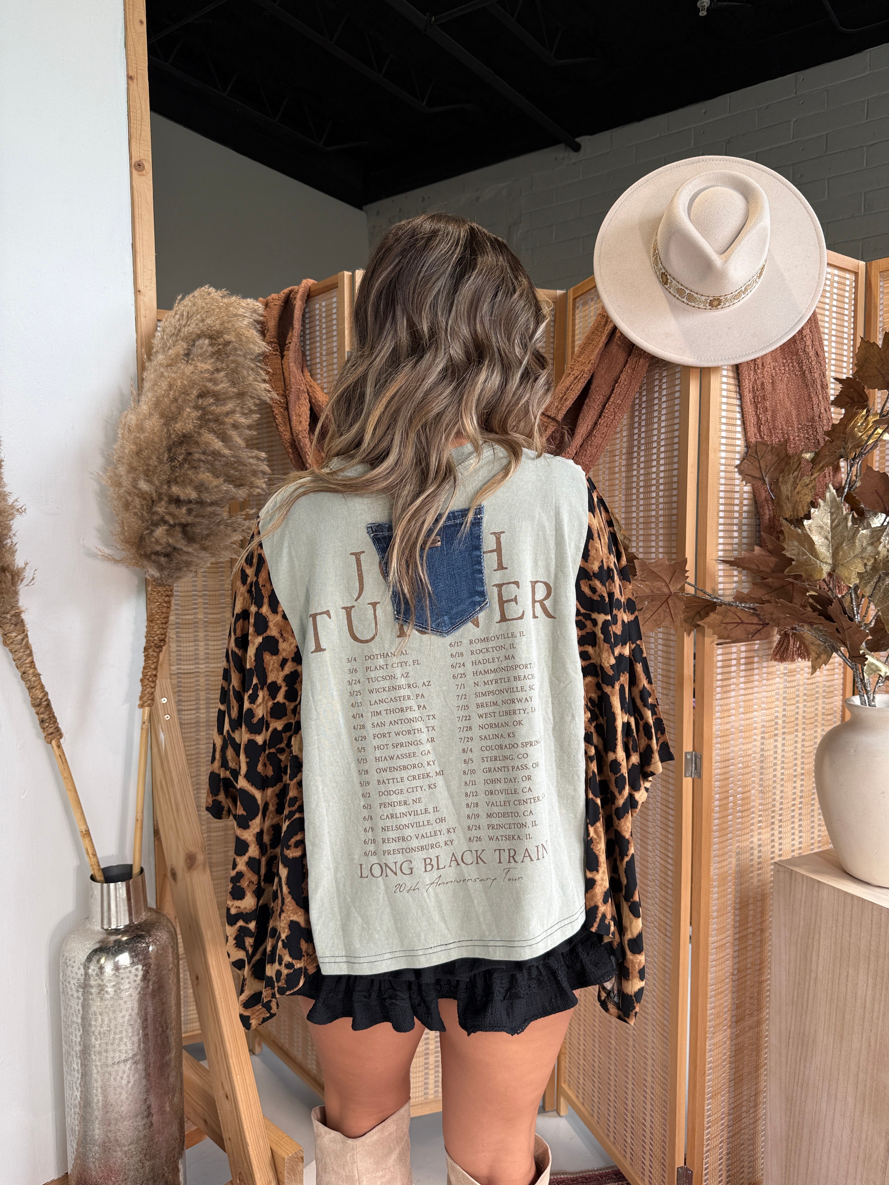 Josh Turner Mix & Match Tee Taupe Cheetah