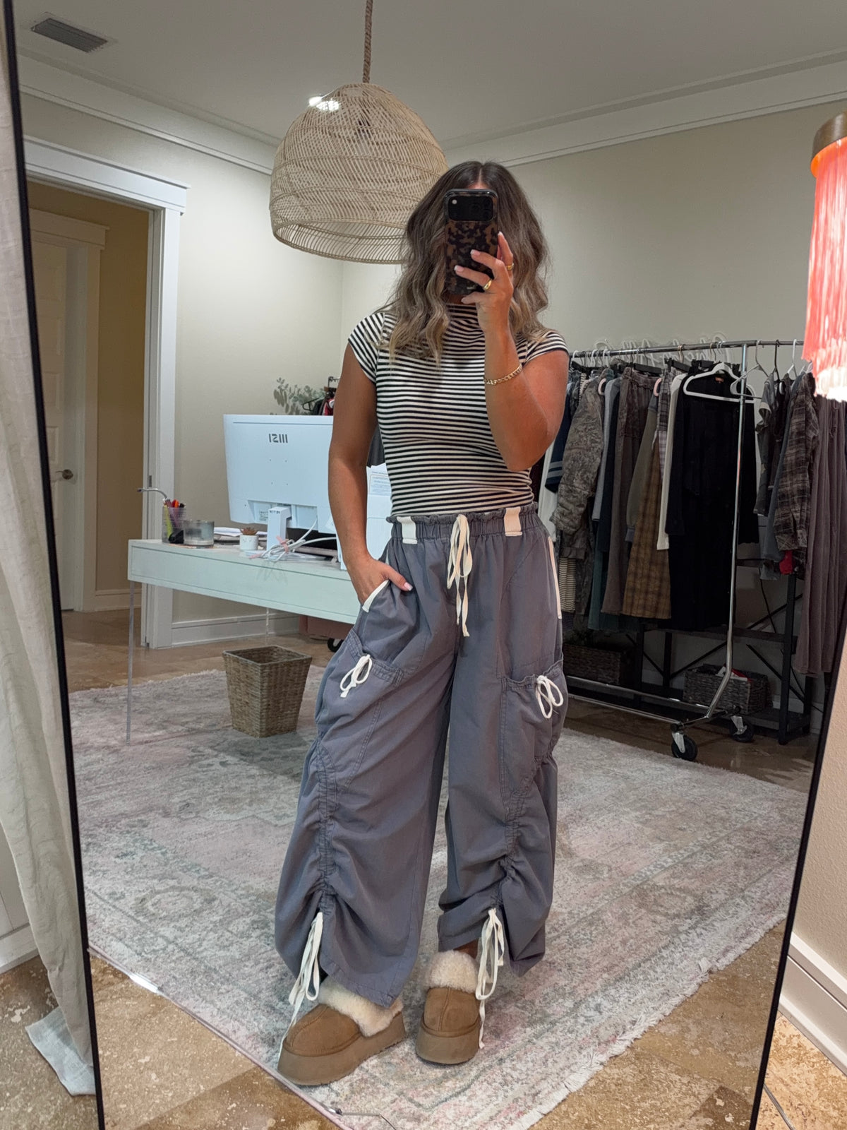 Field Goal Boho Joggers Blue Grey