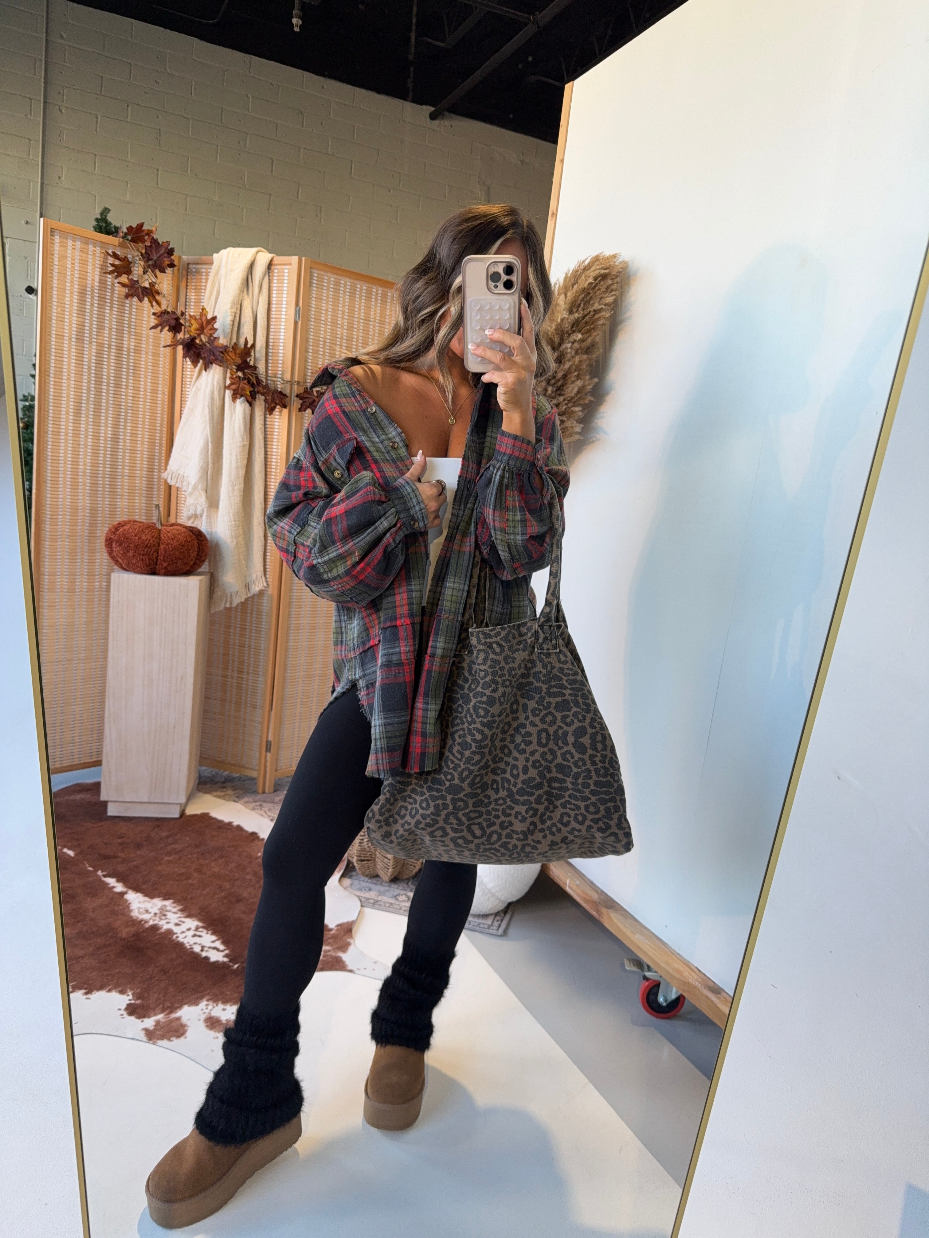 Hayride Washed Plaid Button Down Ash