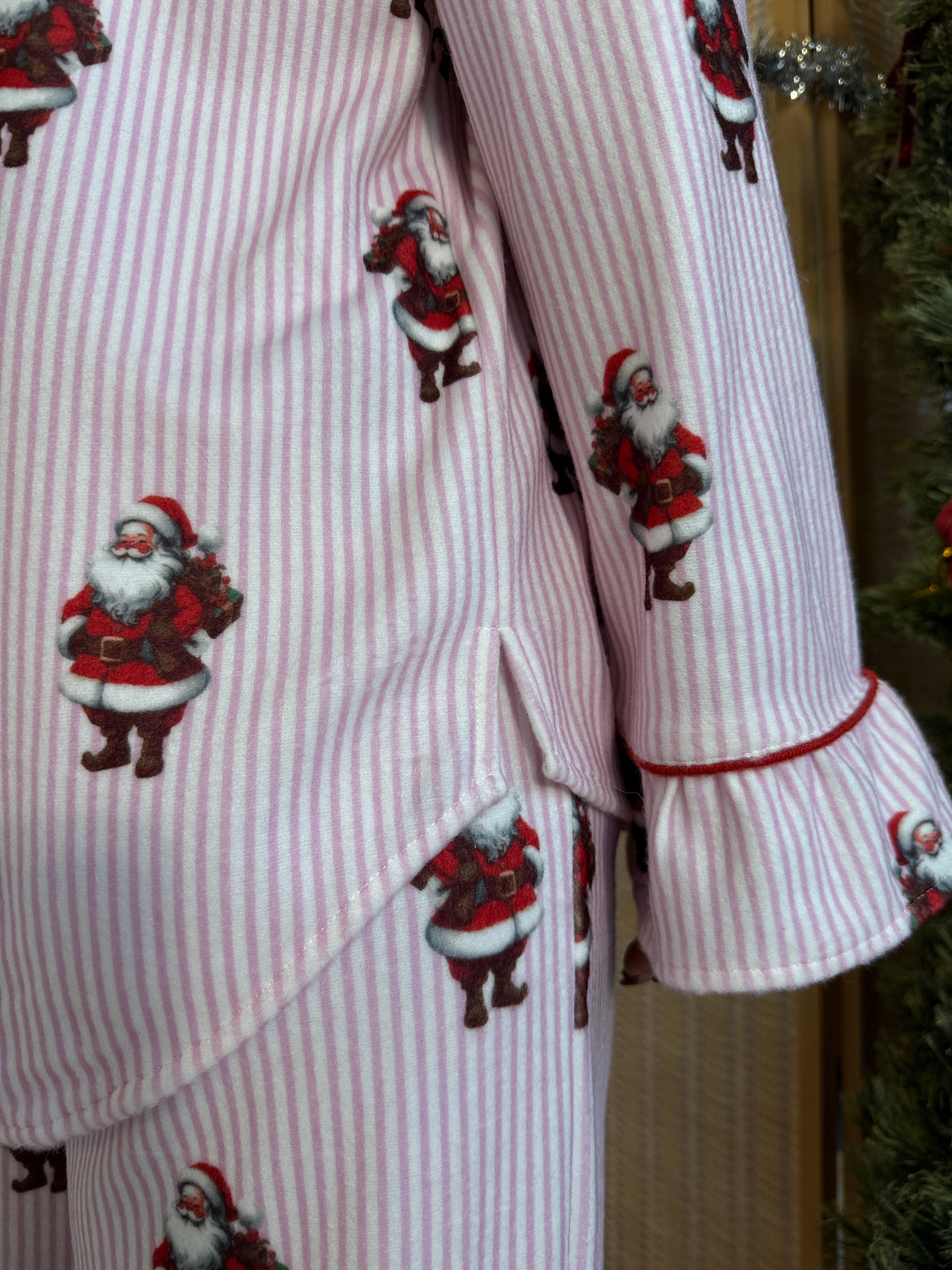 Santa's Coming to Town Pajama Set Pink