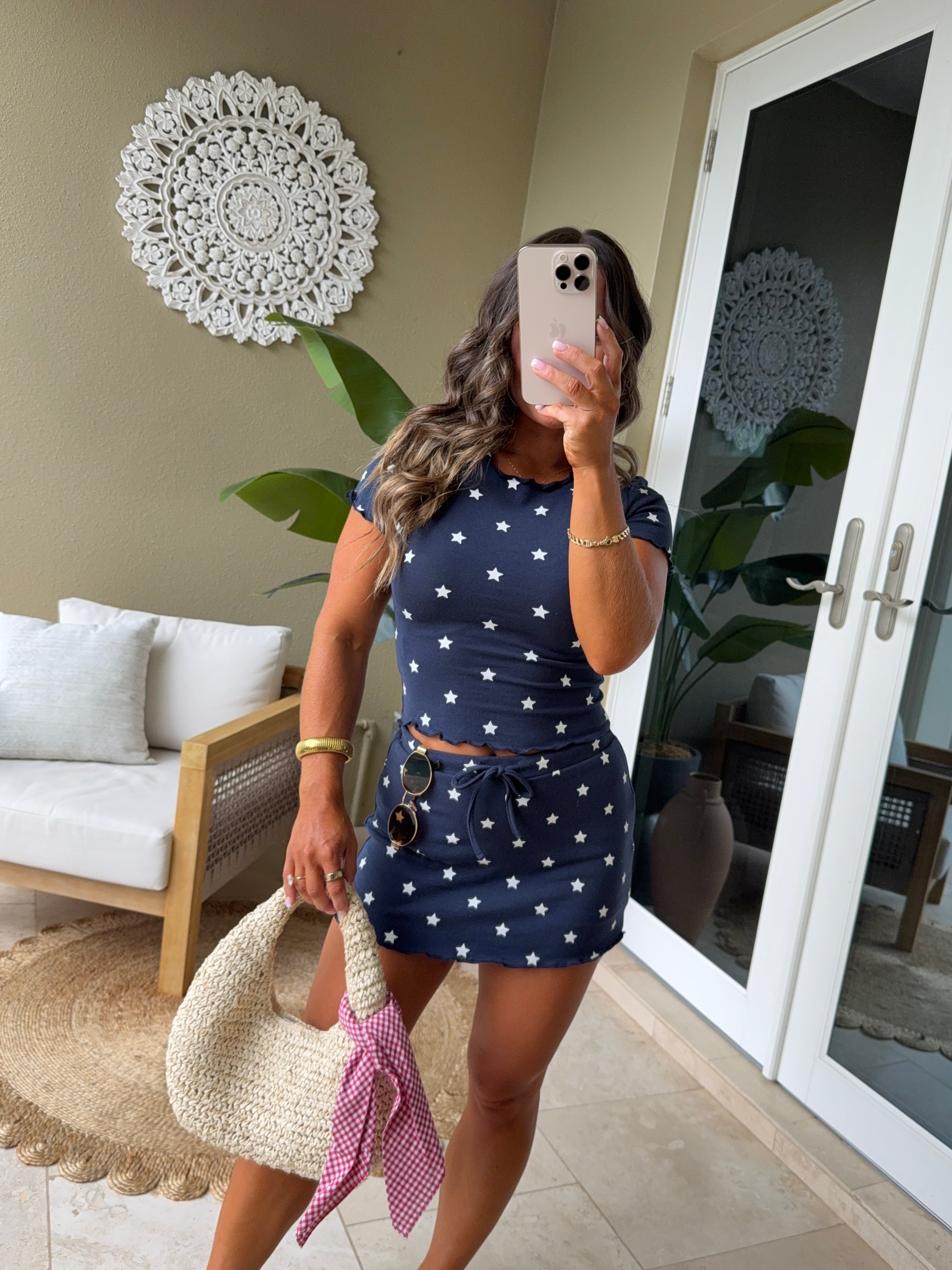 Star Spangled Mini Skort Set Navy/White