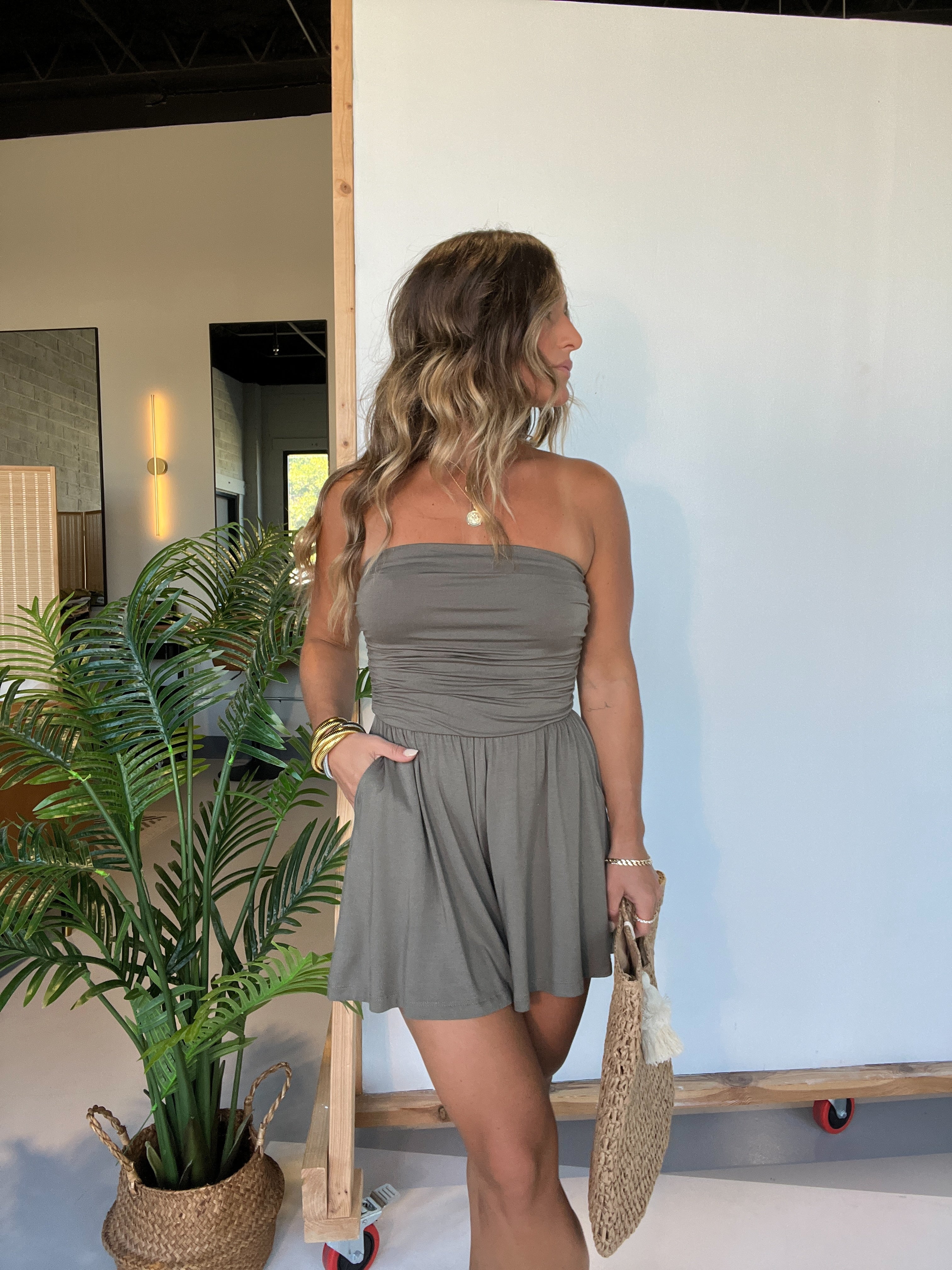 Florida Casual Romper New Olive