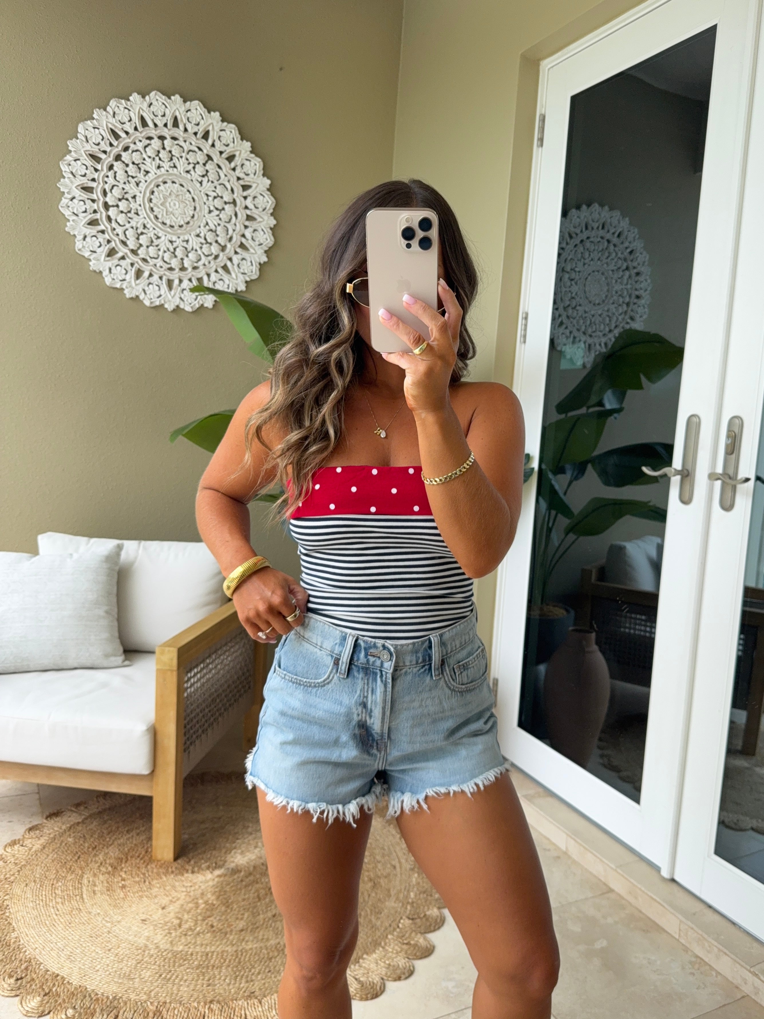 Sweet Caroline Contrast Top Navy Multi