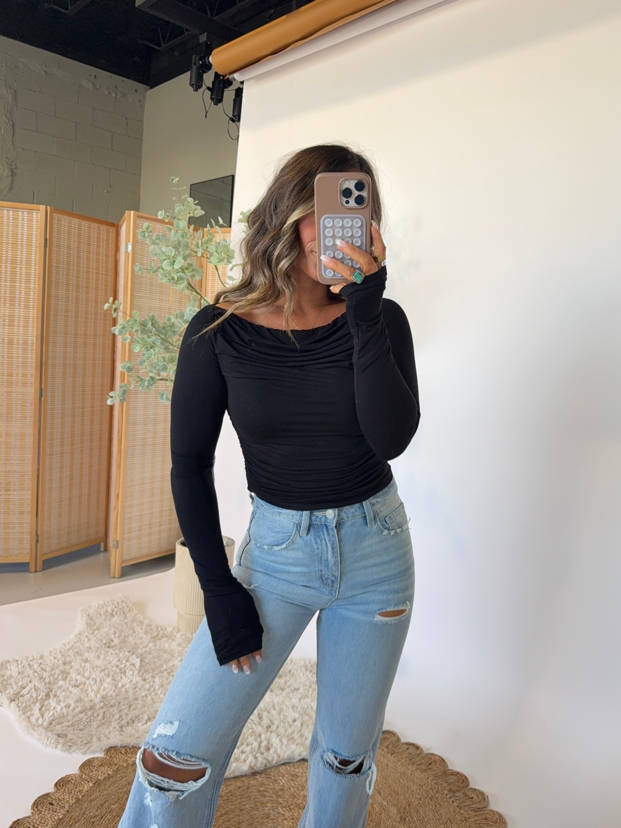 Heaven Sent Long Sleeve Black