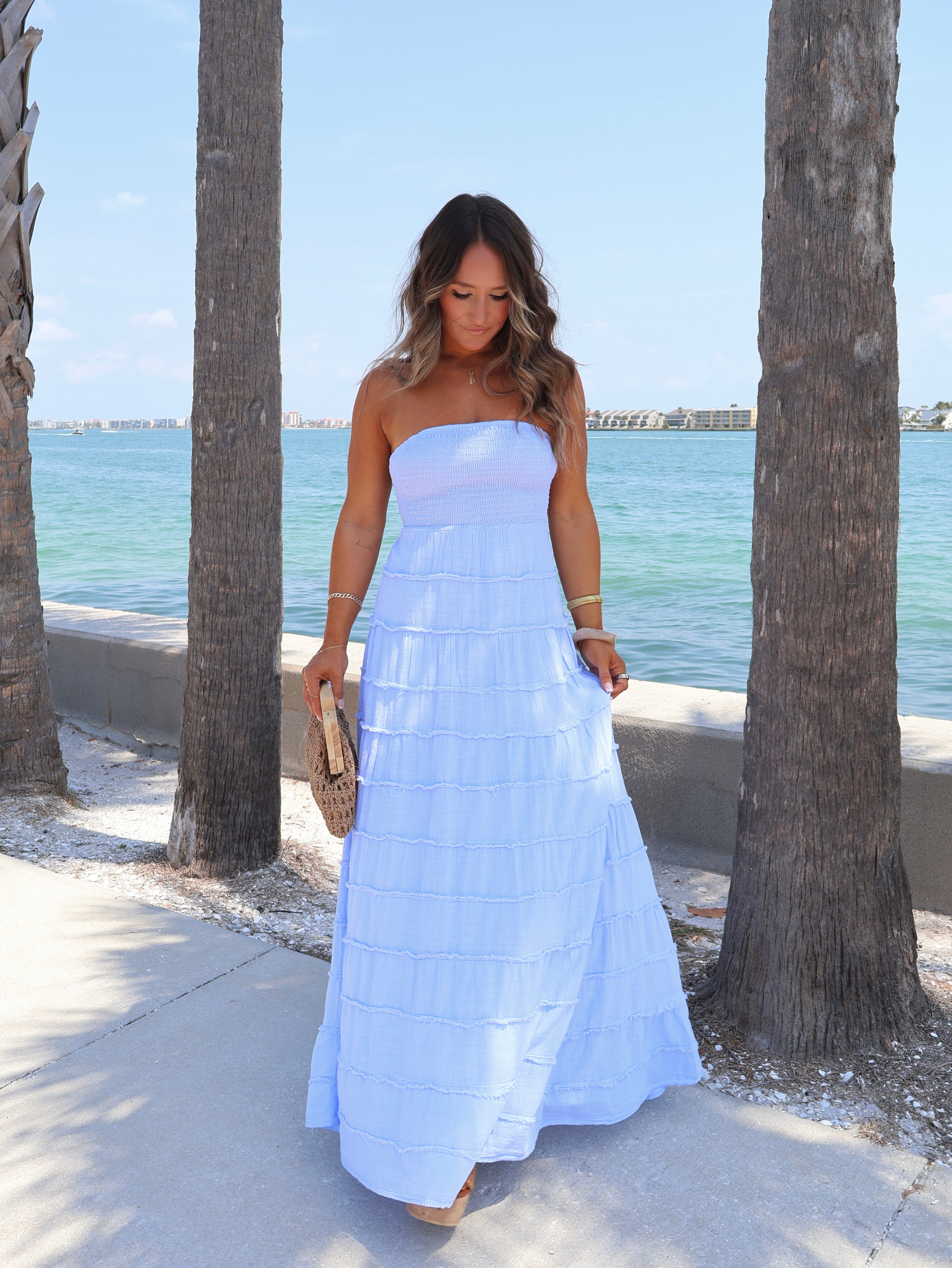 Blue Buttercup Tiered Maxi Dress