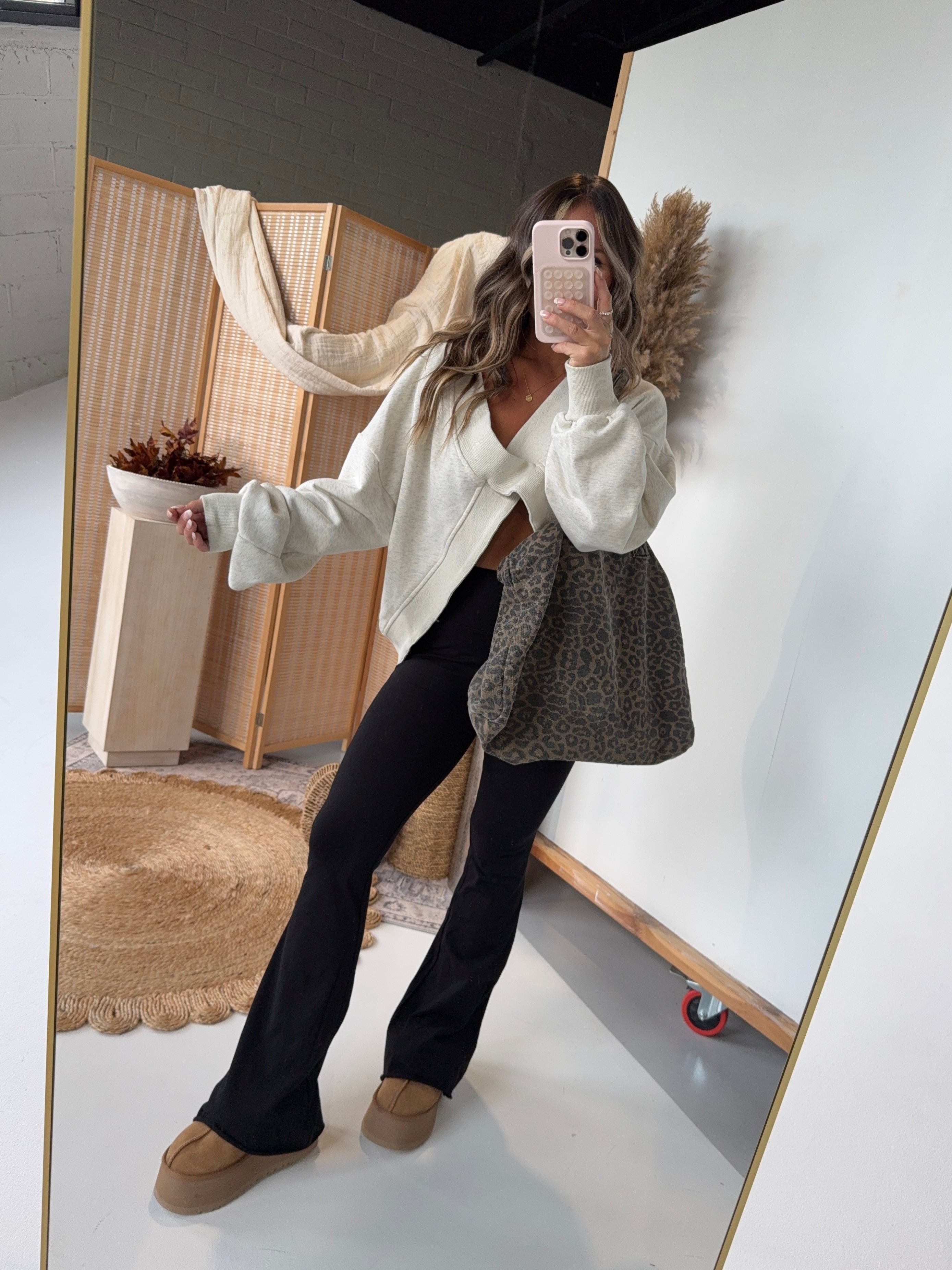 Sunday Lounge Raw Hem Flares Black