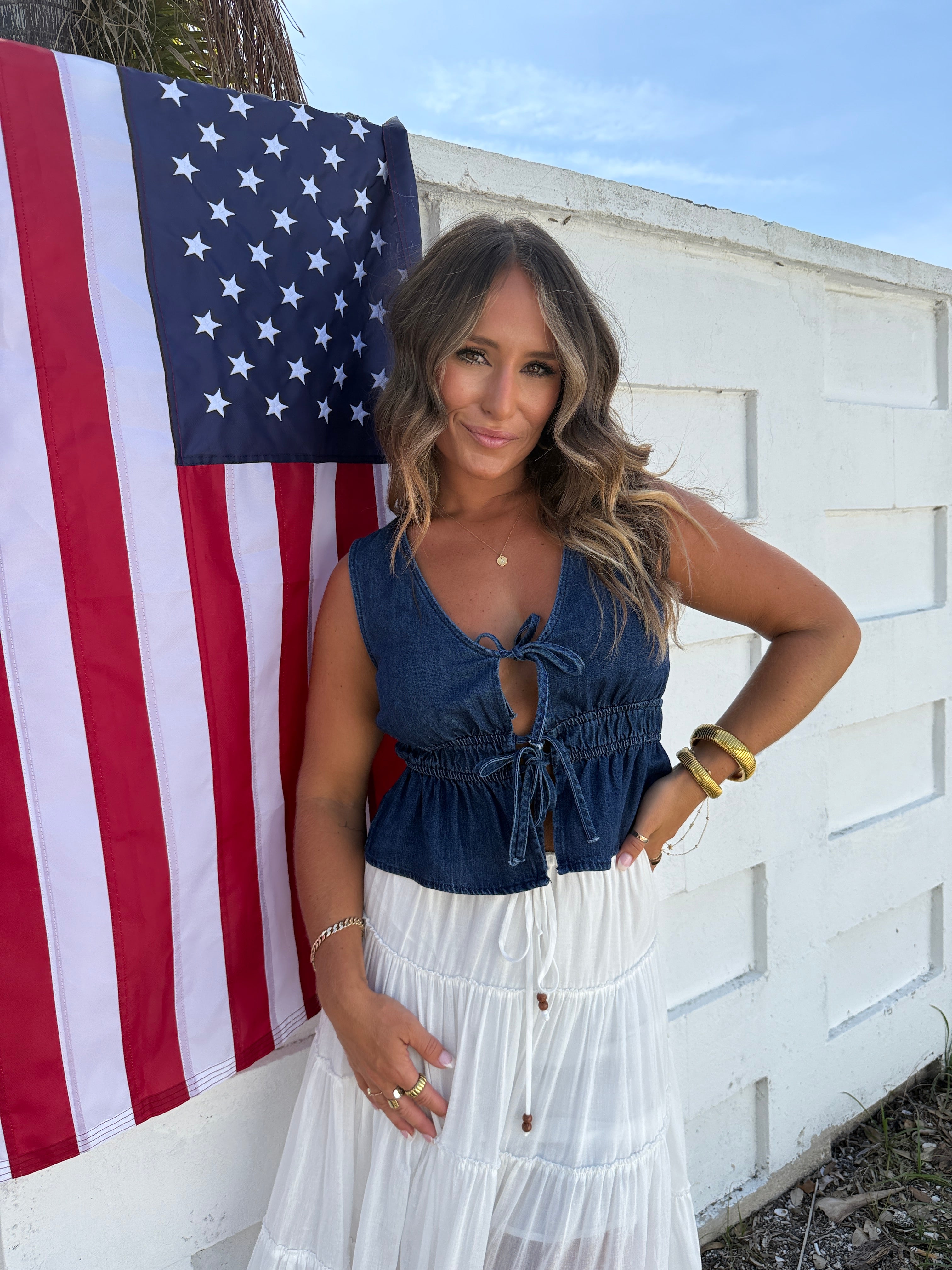 Old Glory Denim Vest Top