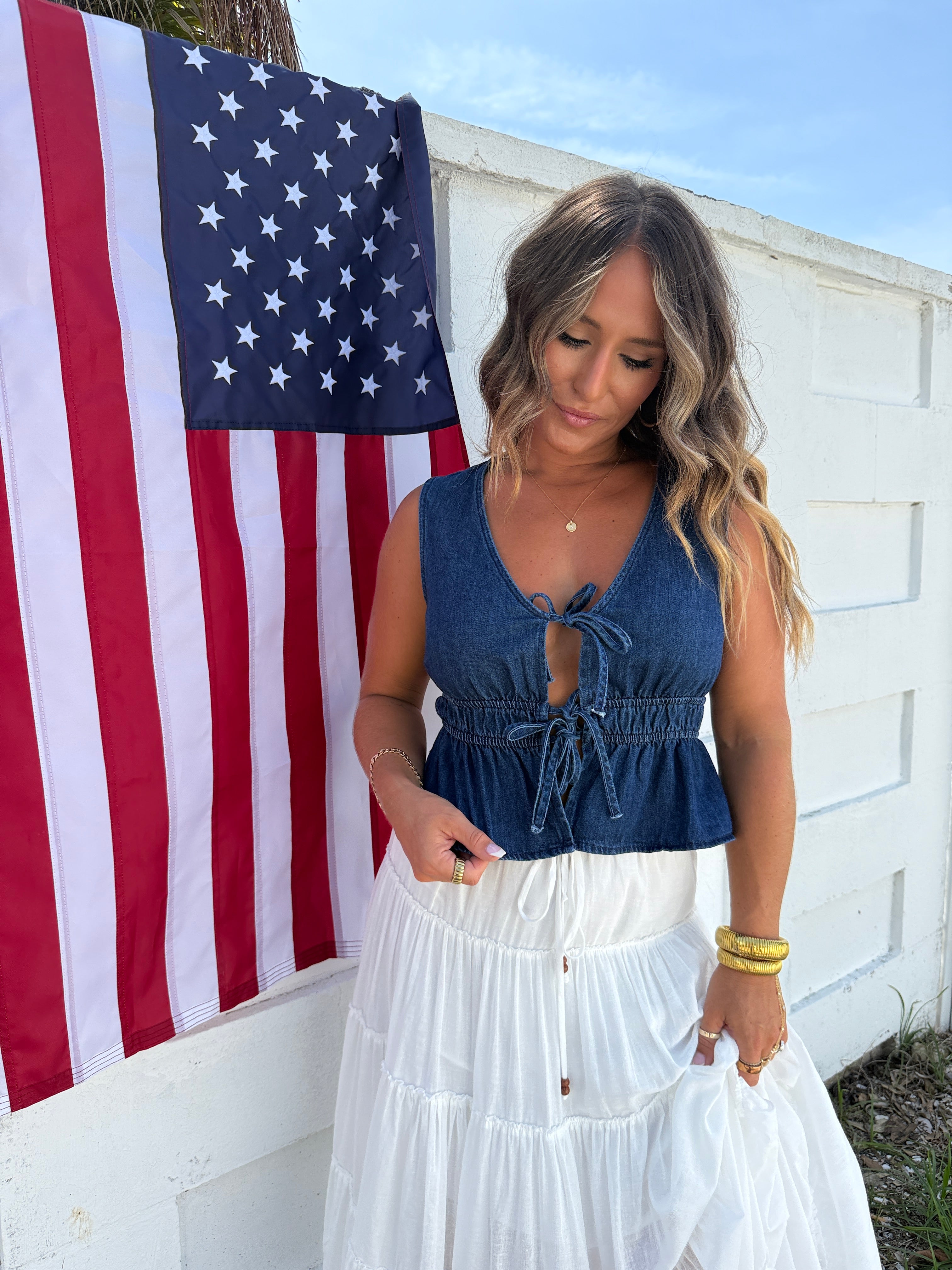 Old Glory Denim Vest Top
