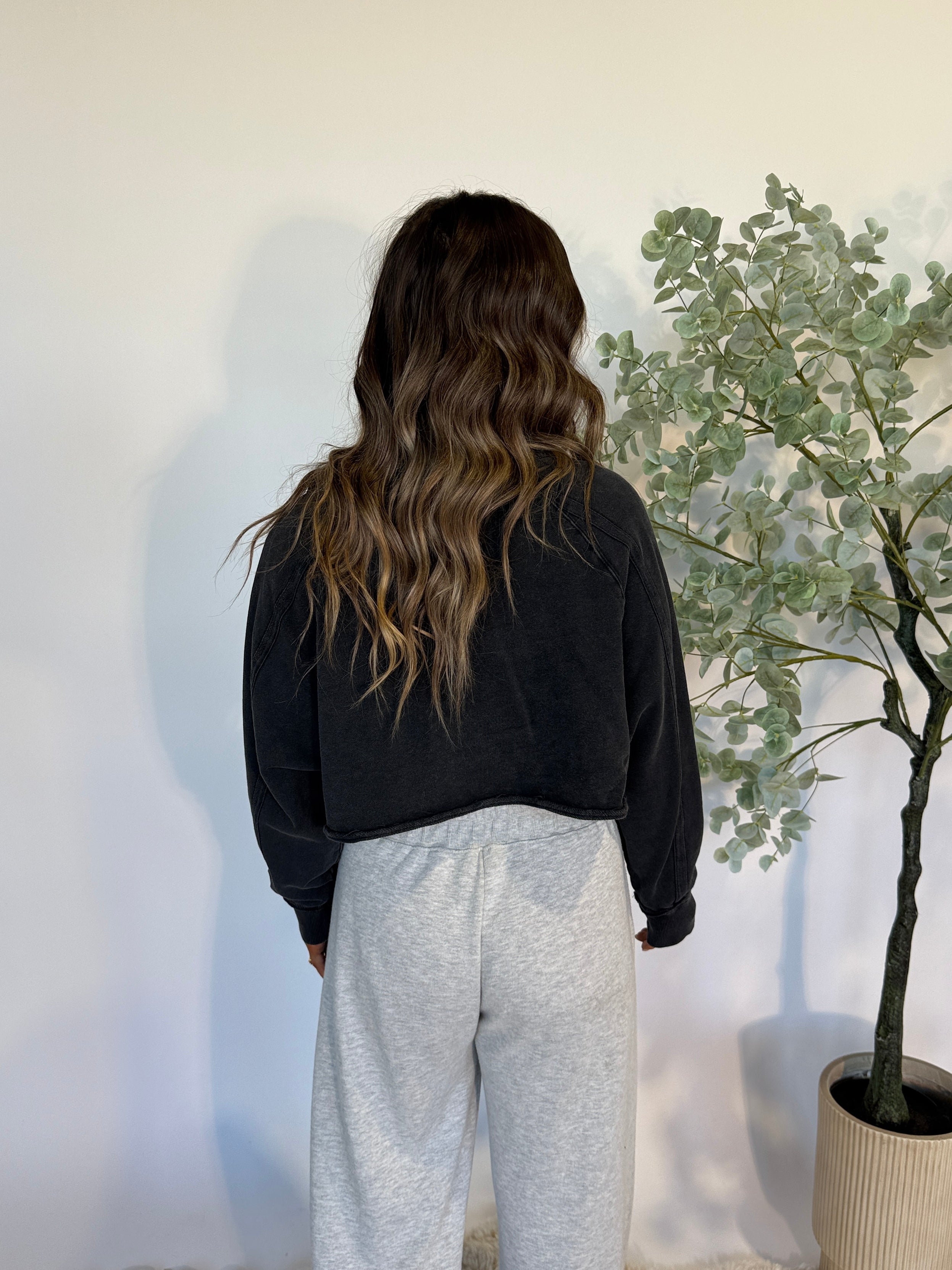 FP Dupe Cropped Sweatshirt Black