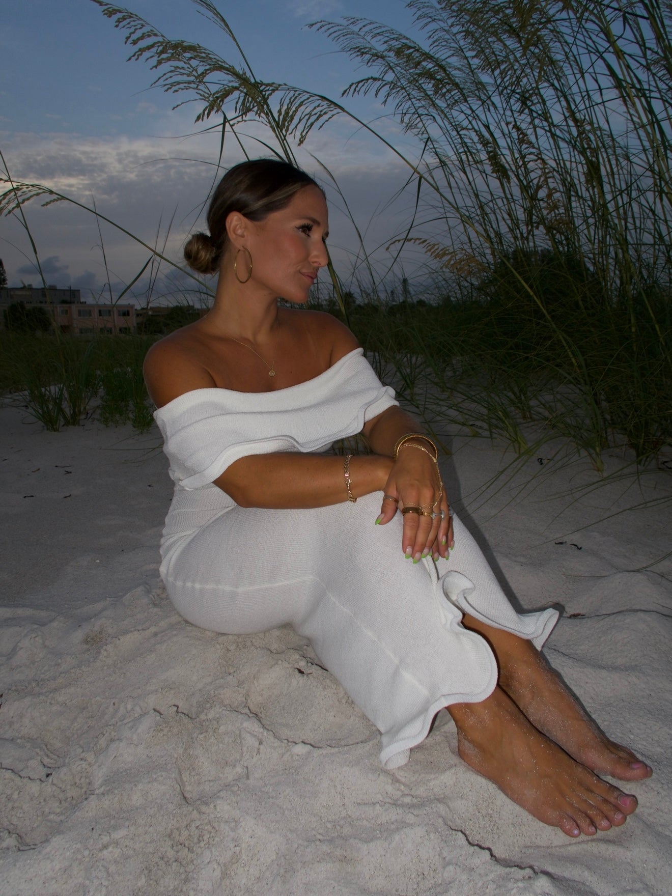 Treasure Island Midi Dress Ivory