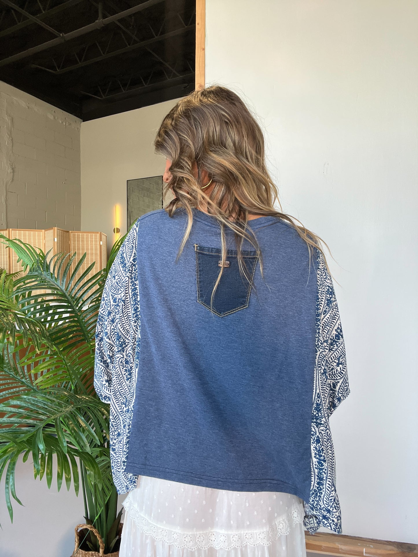 Nirvana Mix & Match Tee Blue Floral