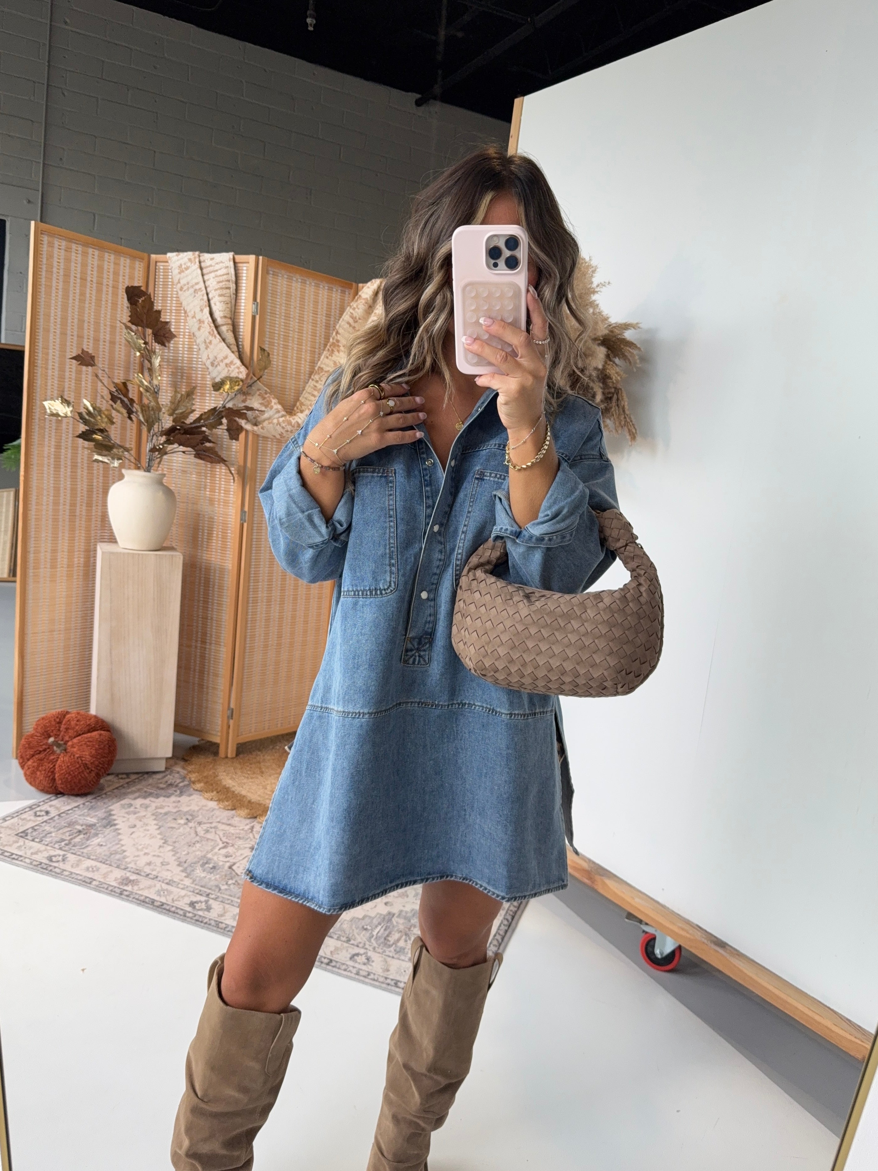 Dusk Till Dawn Tunic Washed Denim