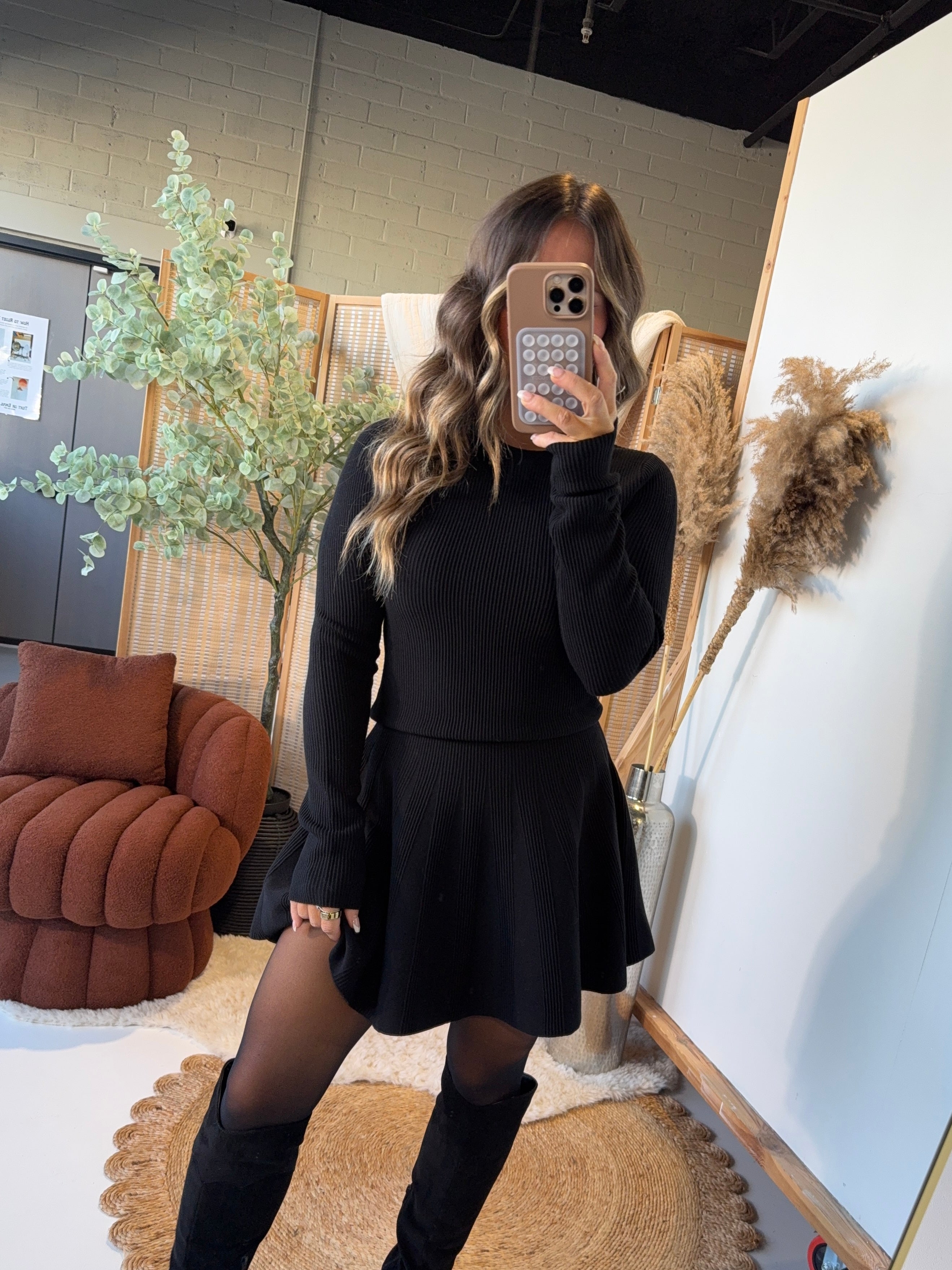 Bad Romance Sweater Dress Black