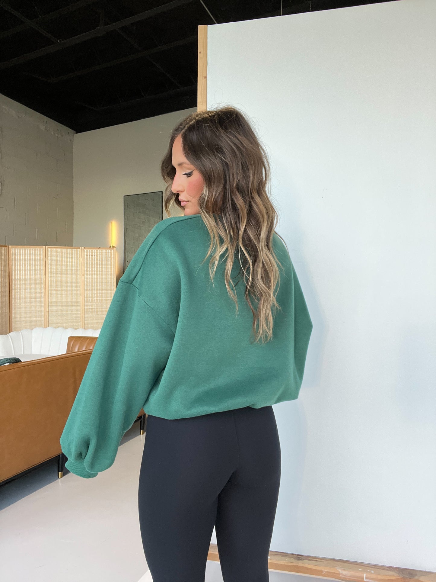 Old School Berkeley Crewneck Hunter Green