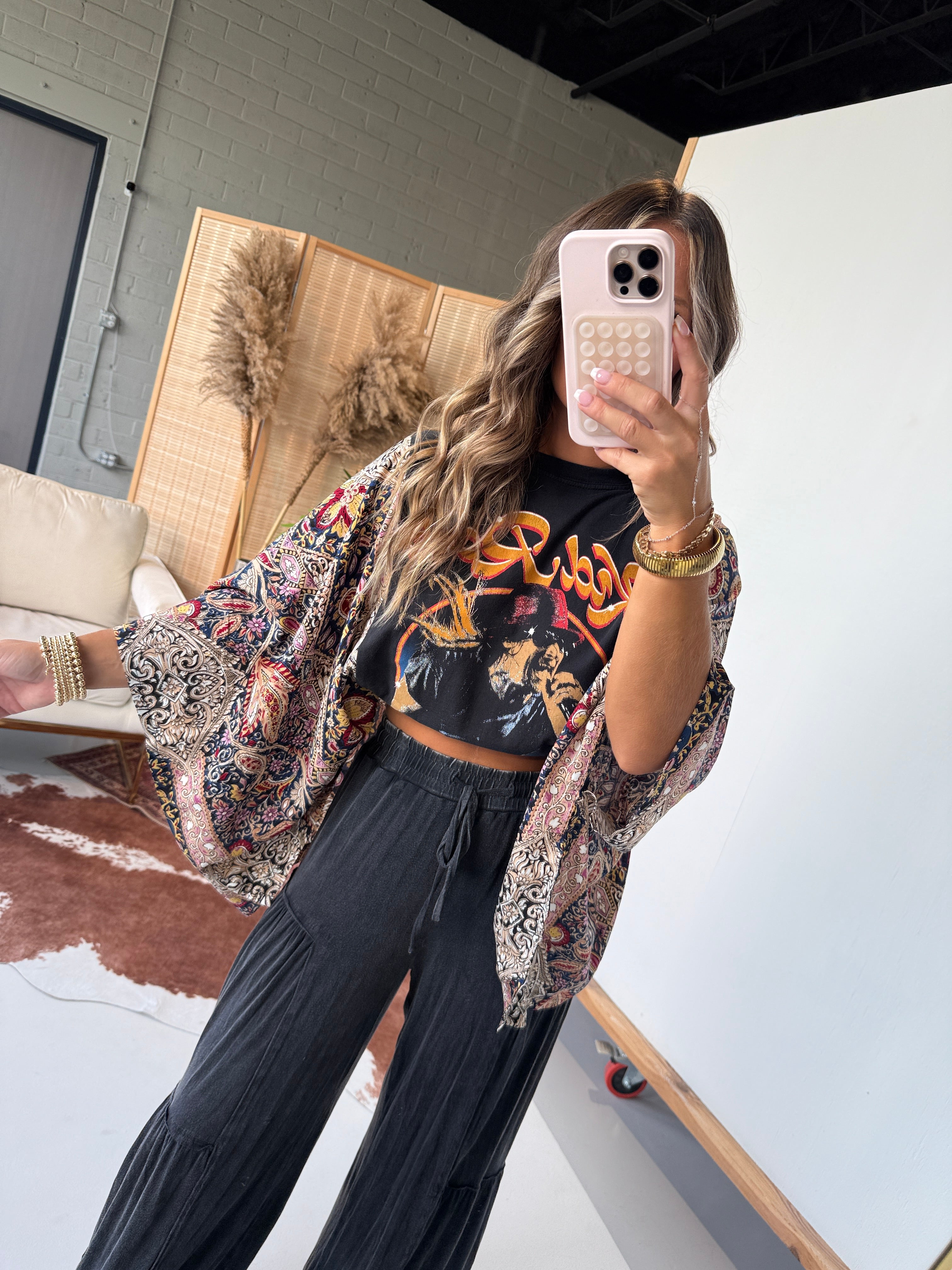 Kid Rock Mix & Match Tee Black Floral