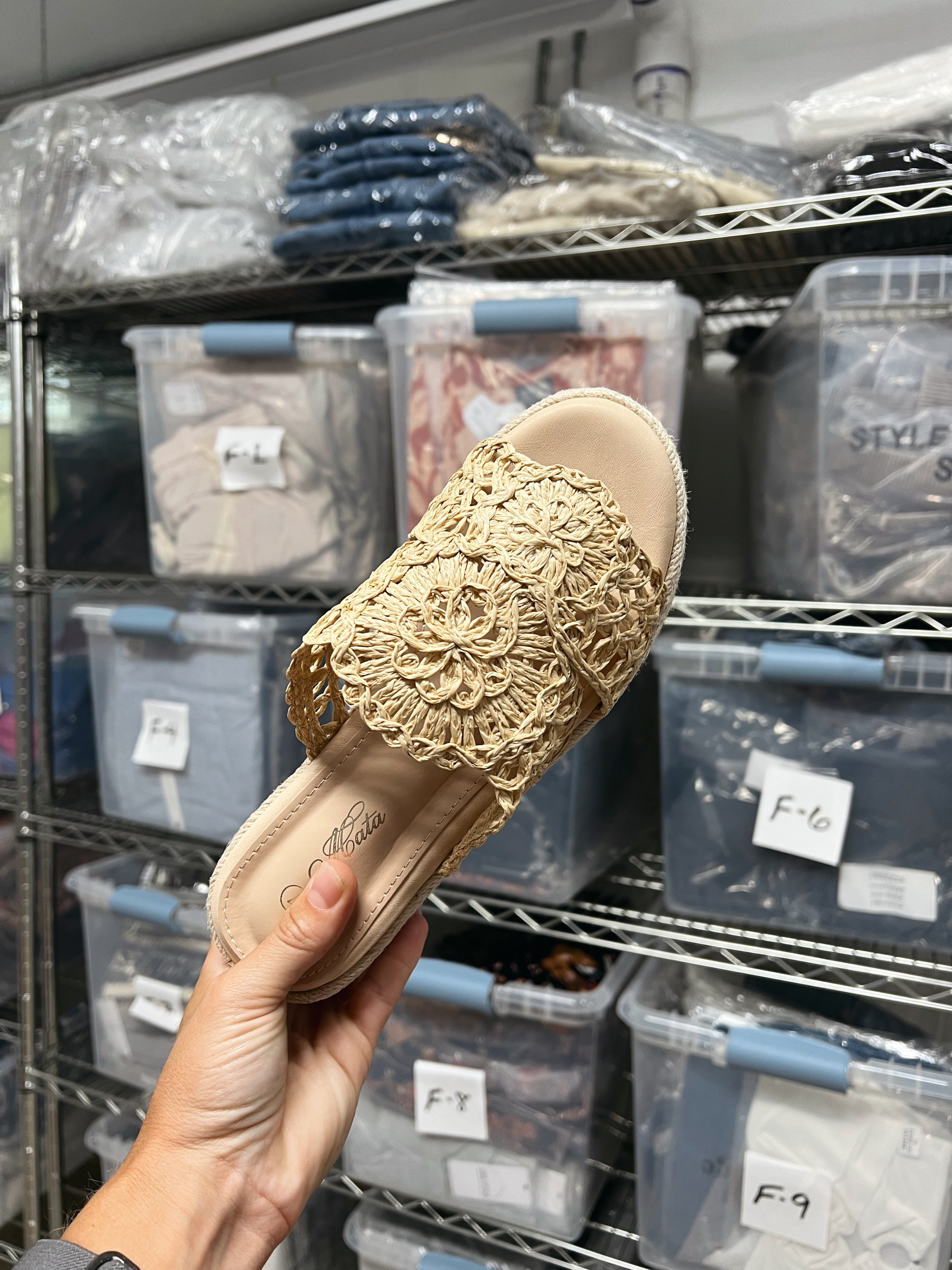 Errands Platform Raffia Wedges