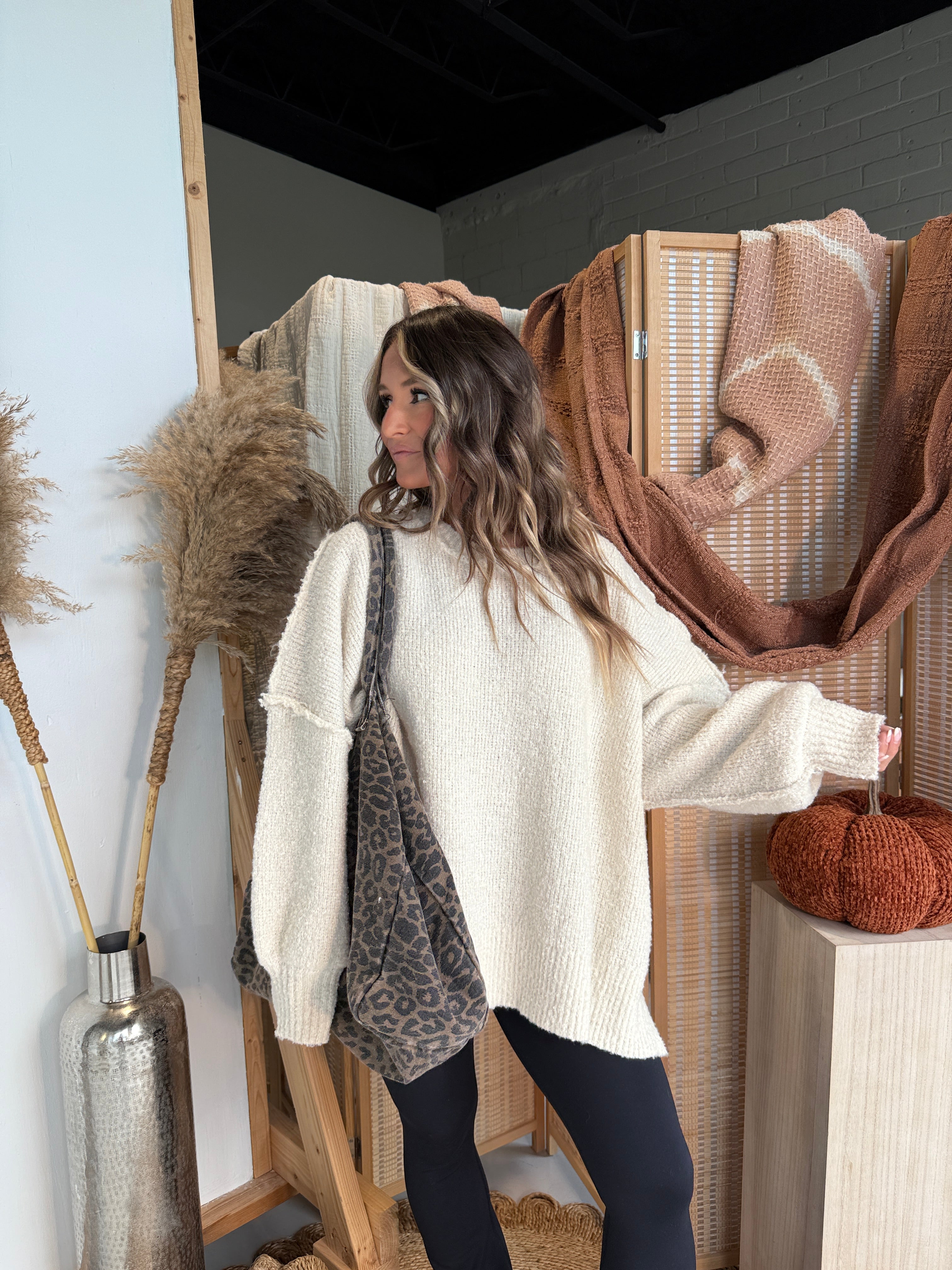 Soulful Season Knit Sweater Ivory