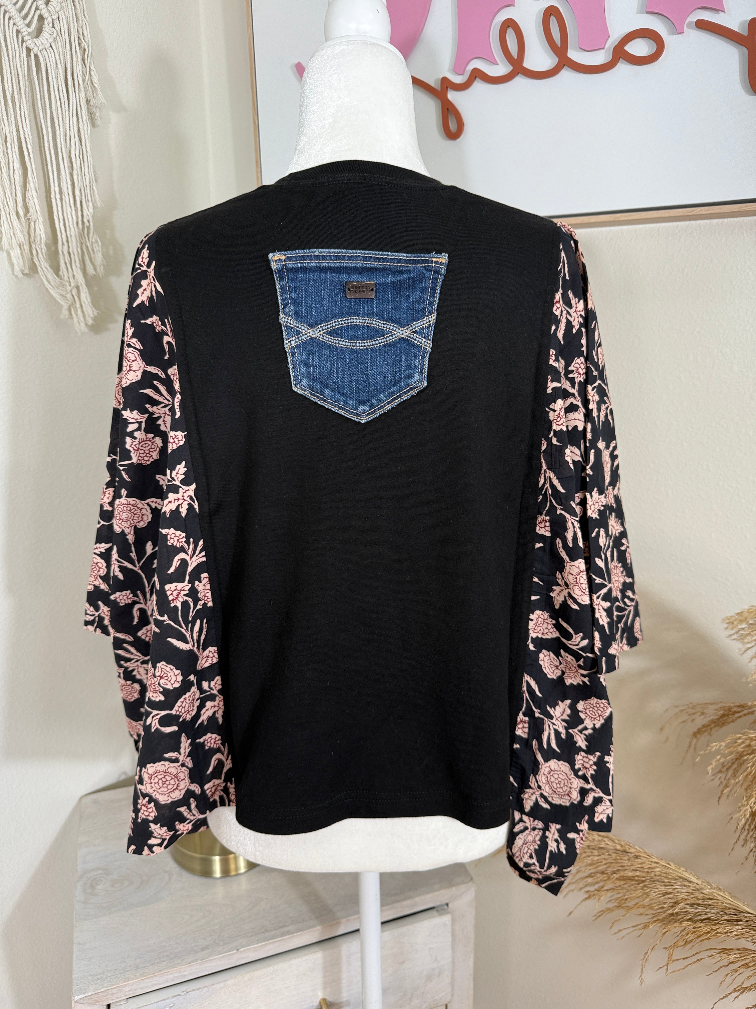 Whitney Houston Mix & Match Tee Black Floral