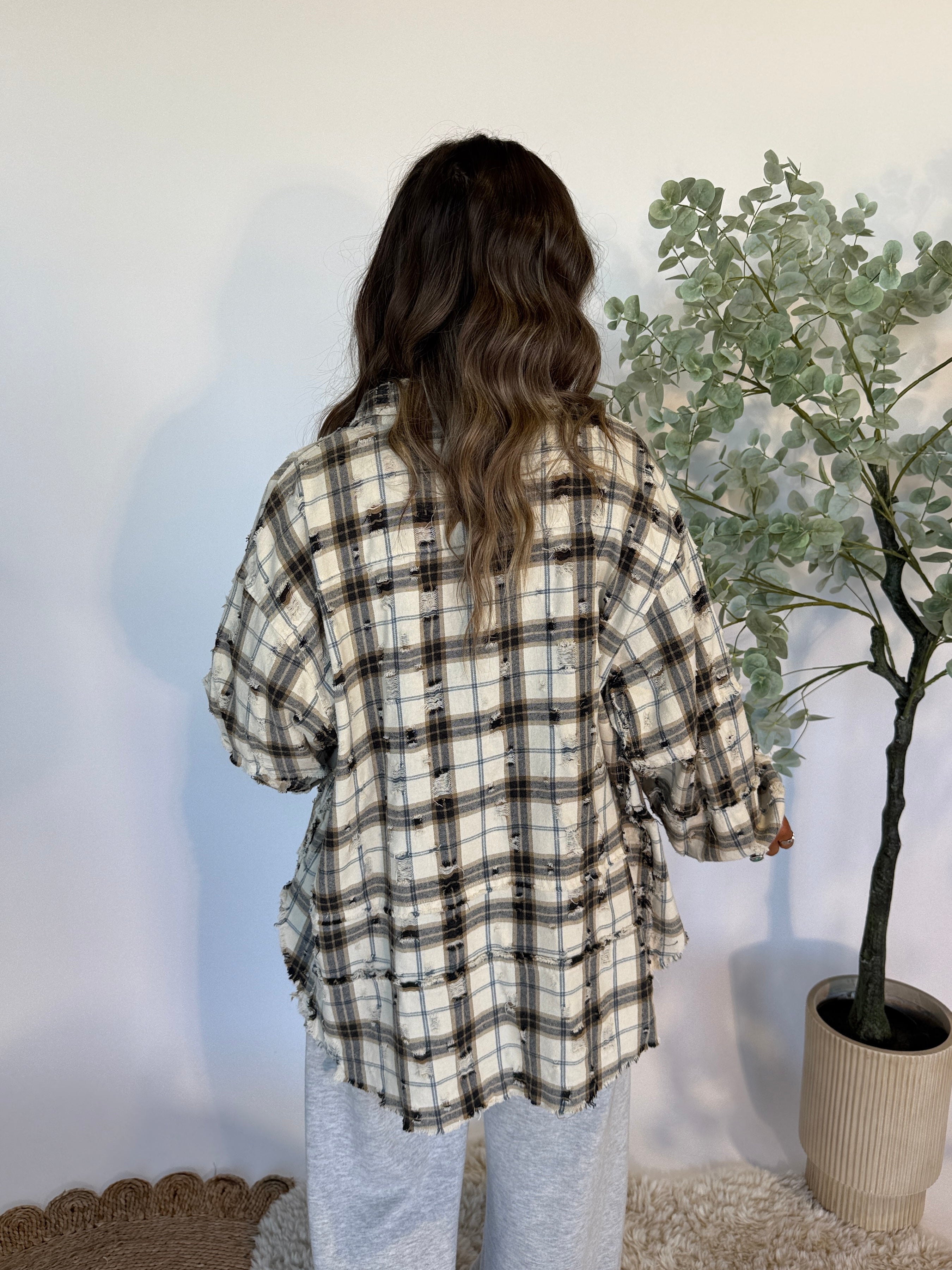 Whispering Pines Flannel Ecru