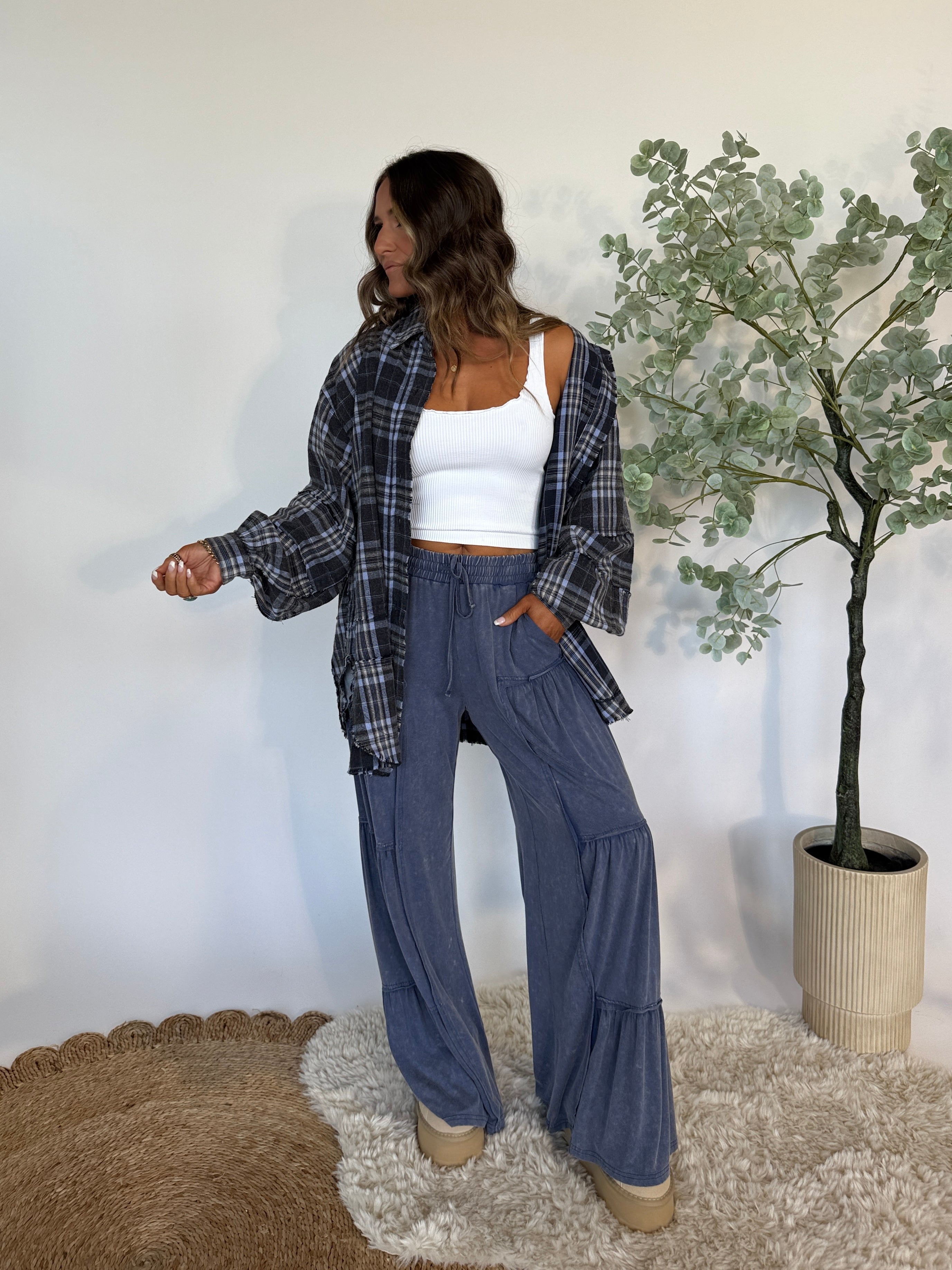 Gomez Tiered Lounge Pants Denim