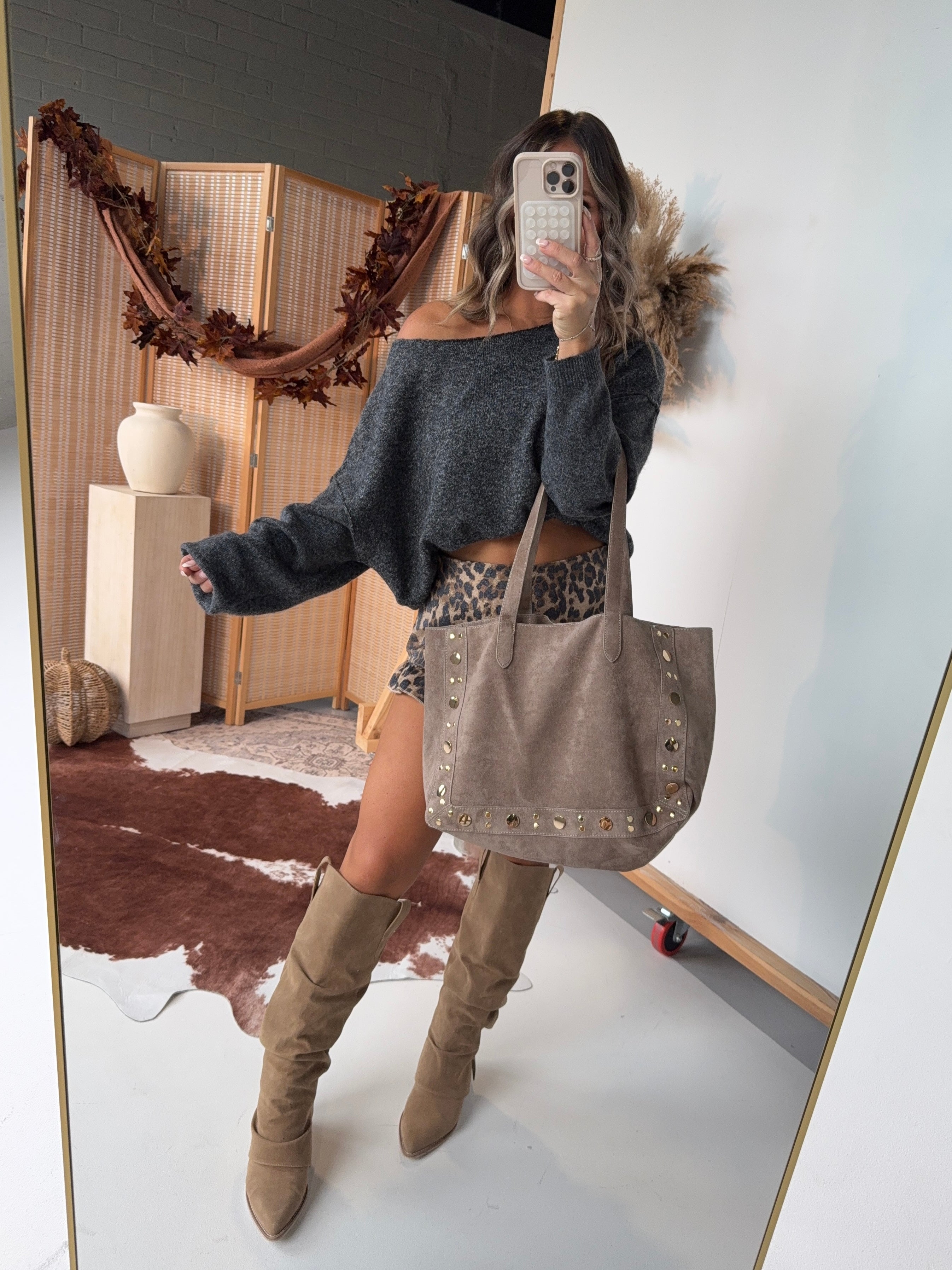 Be My Baby Sweater Charcoal Brown