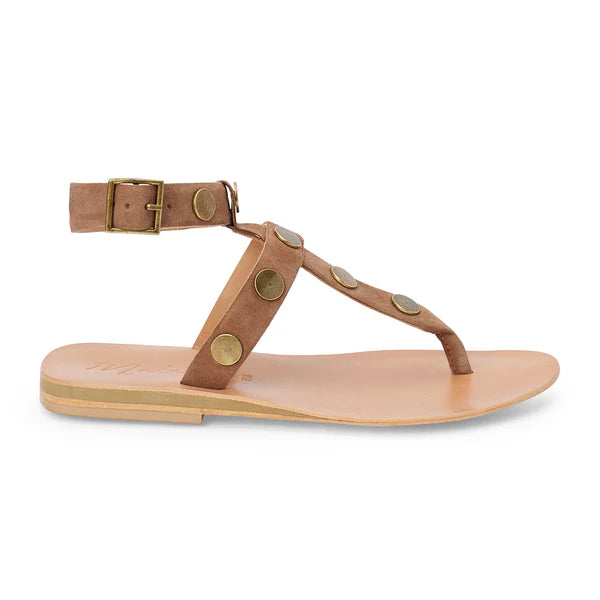 Alexis Studded Gladiator Sandals Fawn