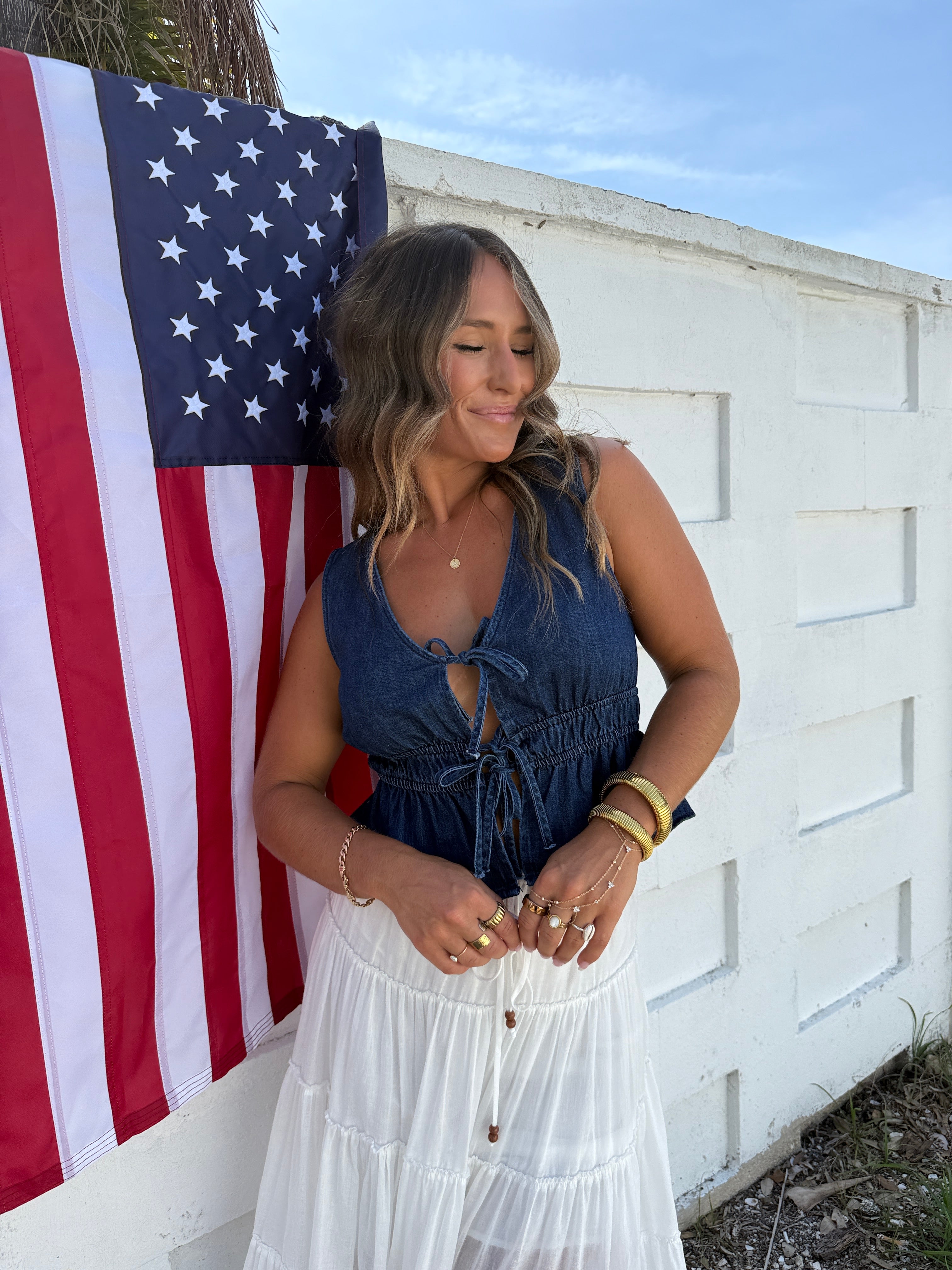 Old Glory Denim Vest Top