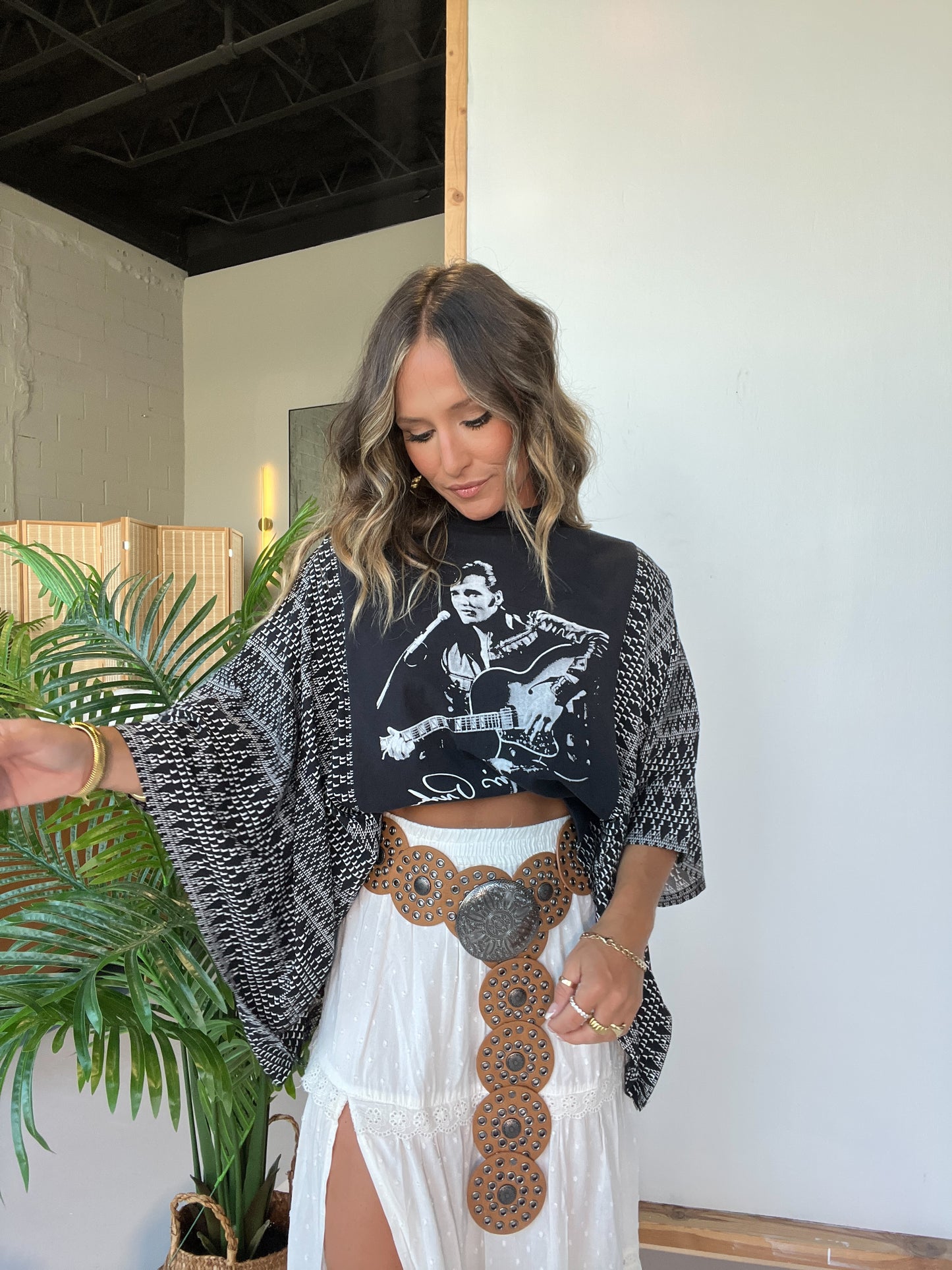 Elvis Presley Mix & Match Tee Black Aztec