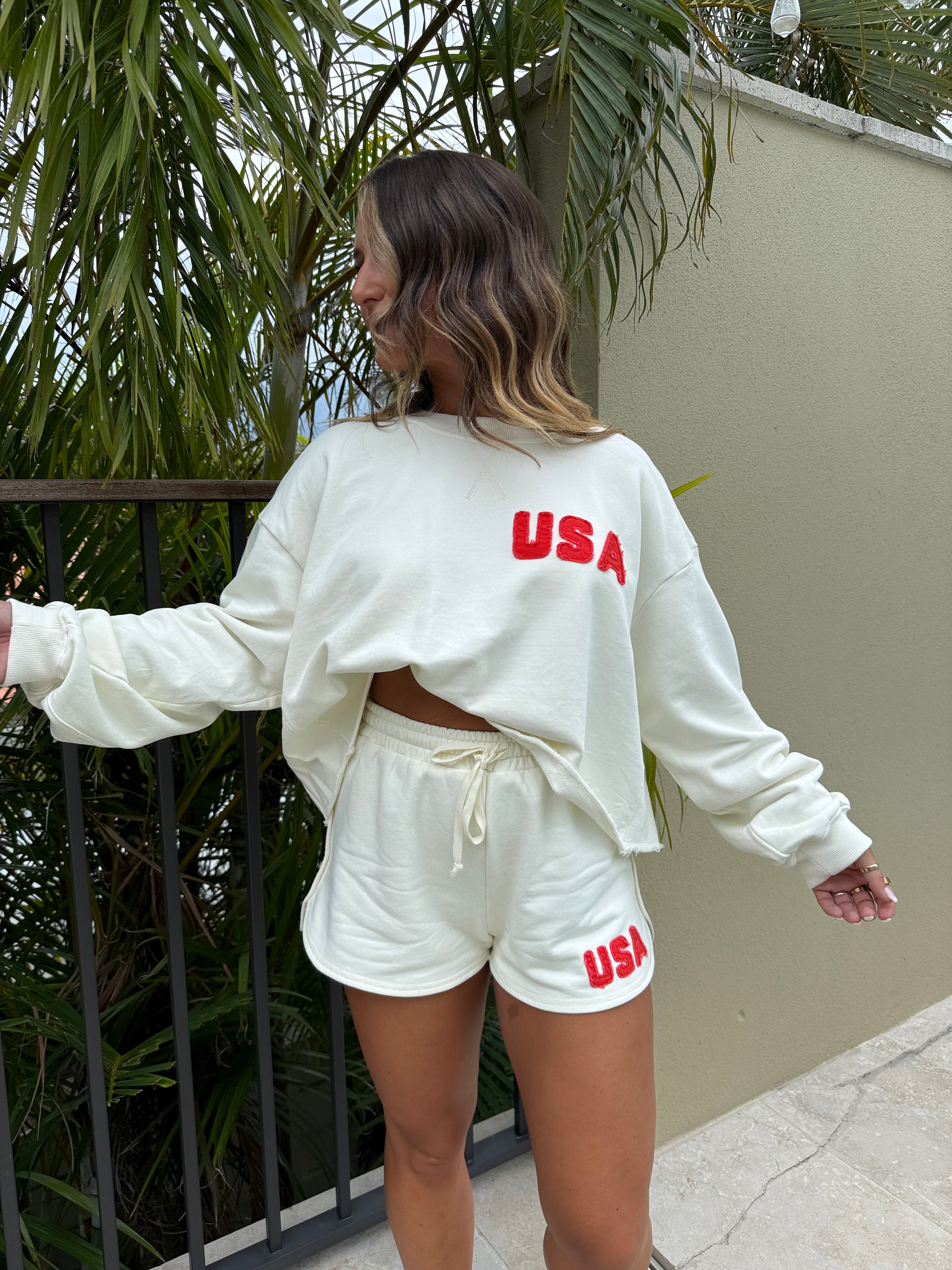 USA Vintage Shorts Ivory