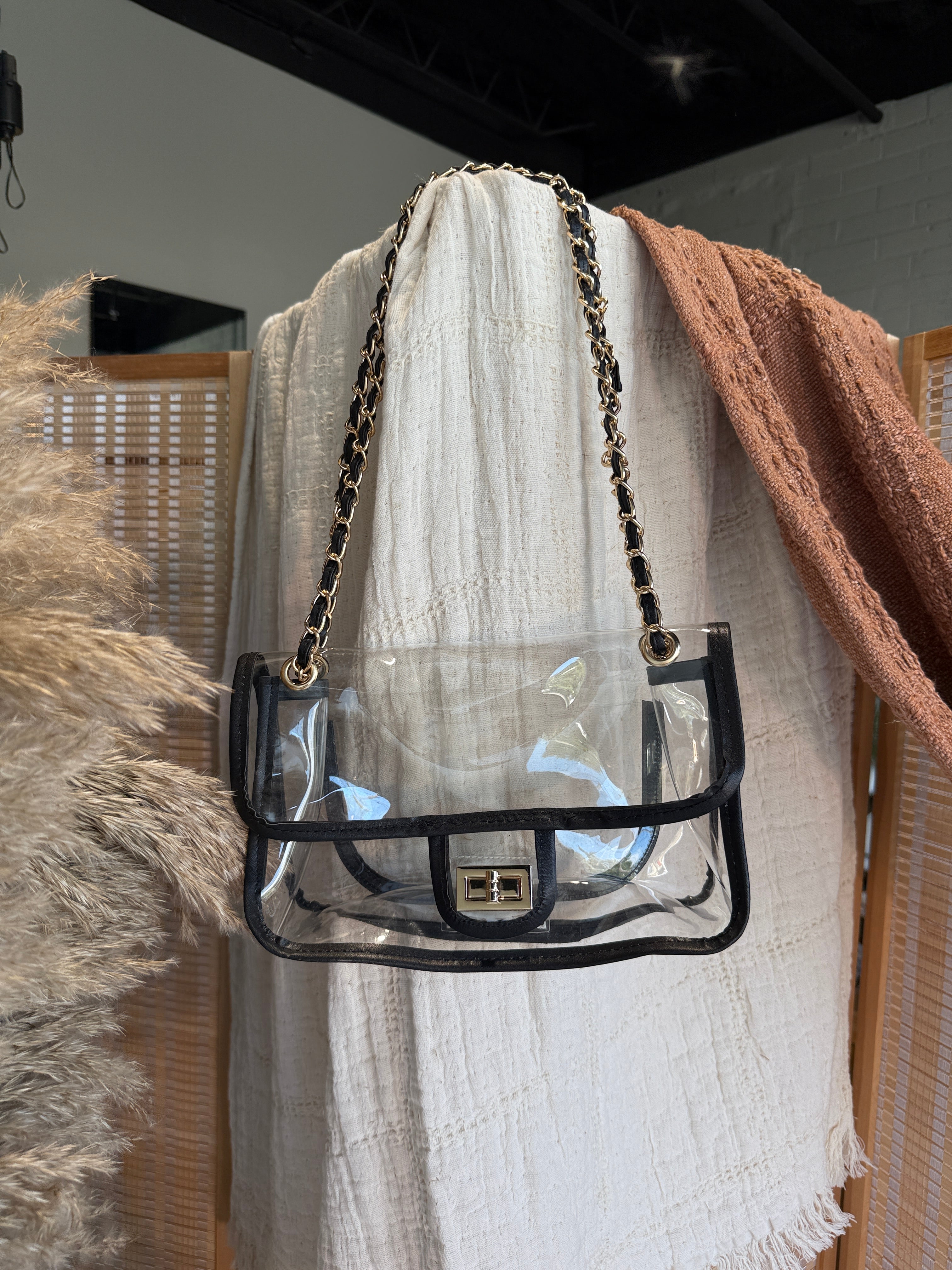 Stadium Chic Clear Shoulder Bag