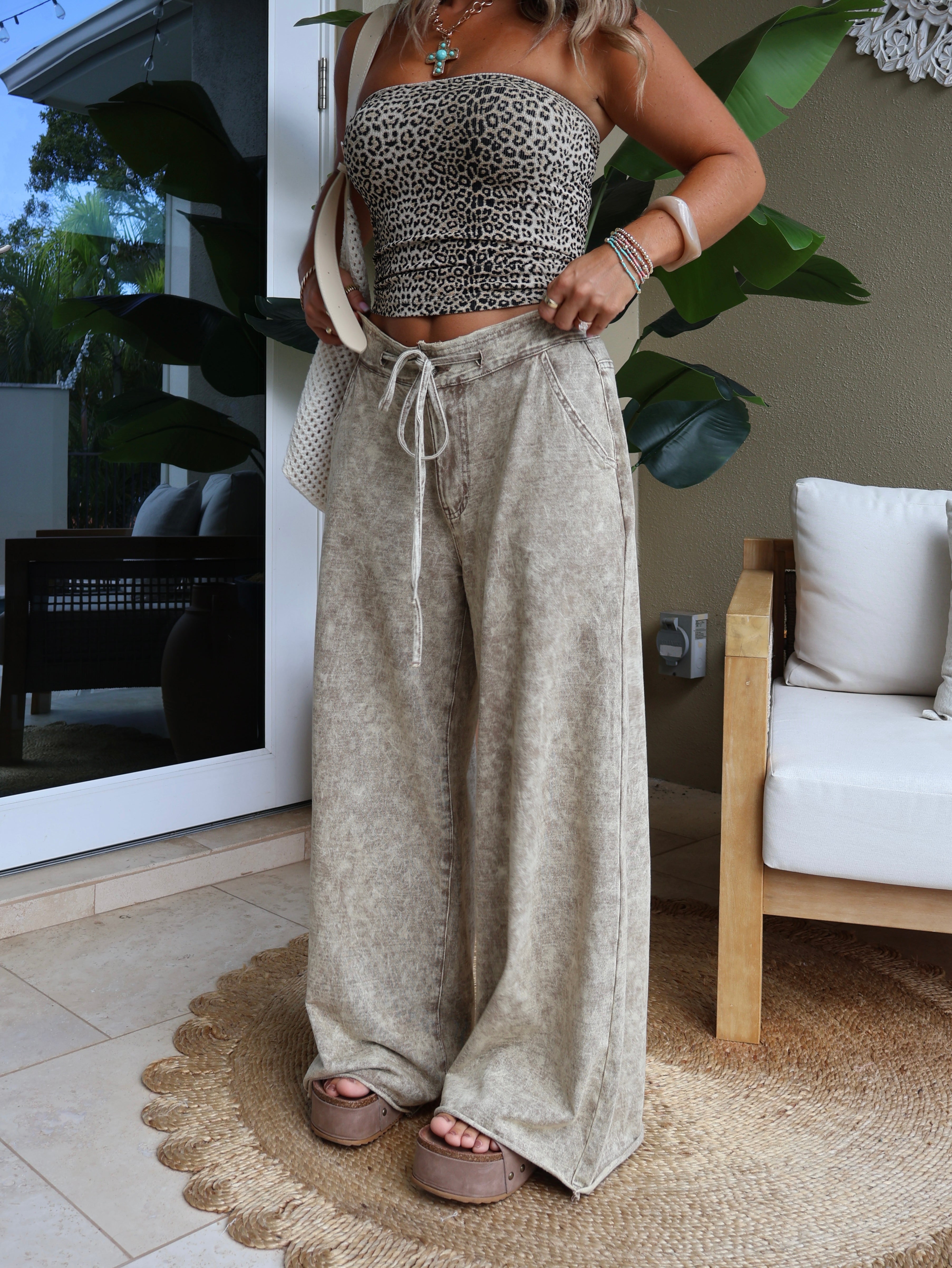 Laid Back Lounge Pants Washed Taupe
