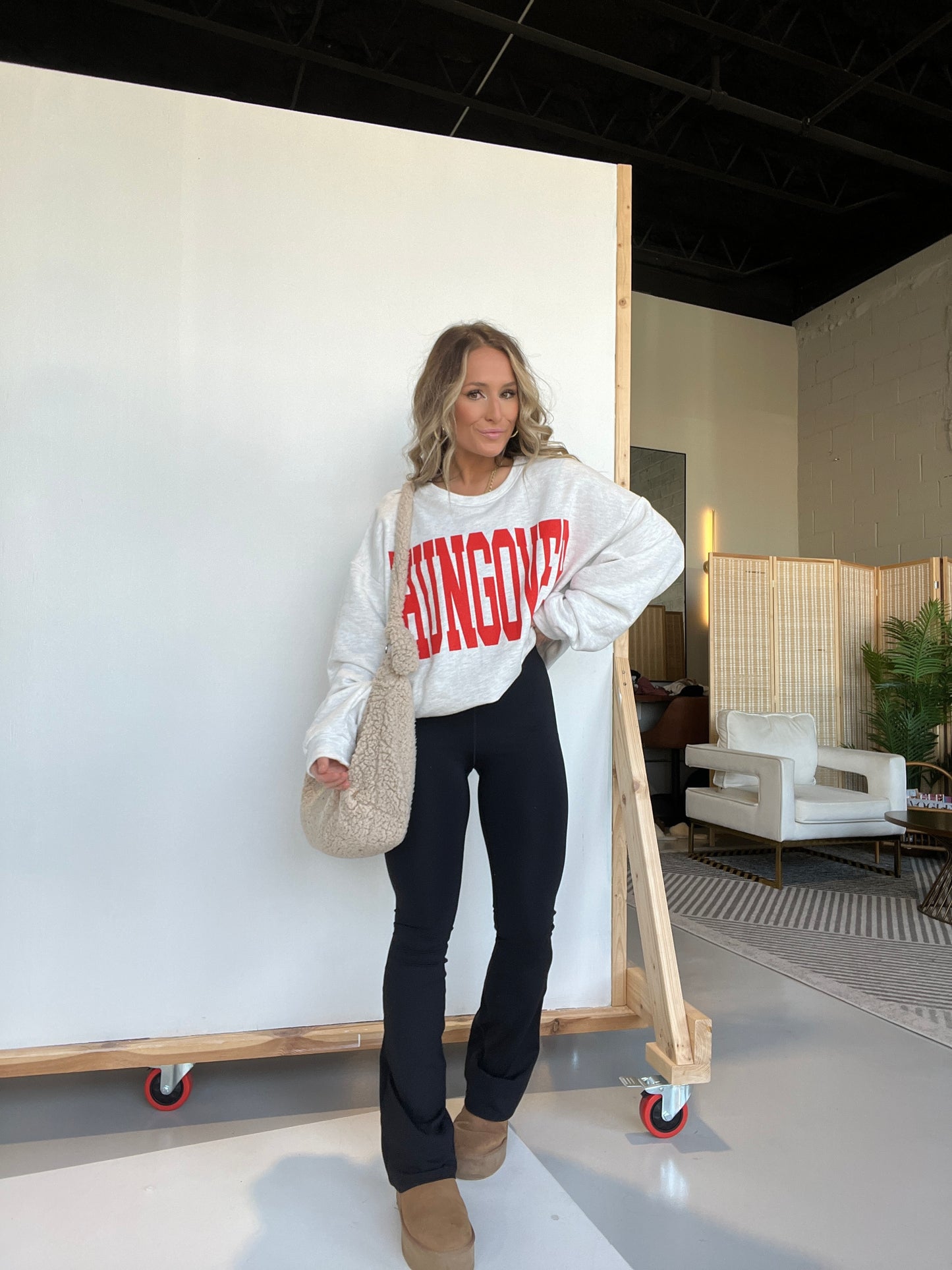 Hungover Graphic Crewneck Ash Grey