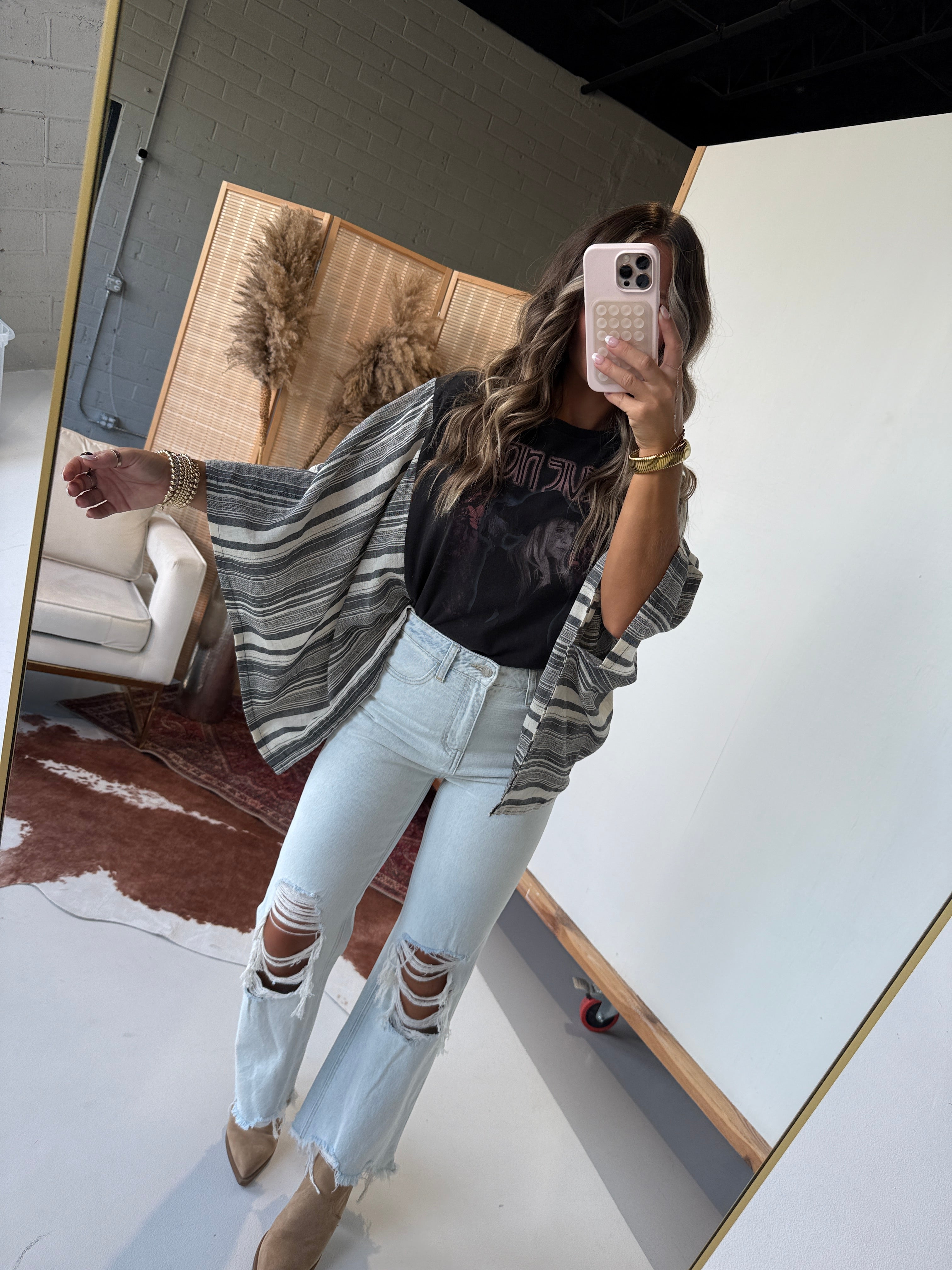Stevie Nicks Mix & Match Tee Black Stripe