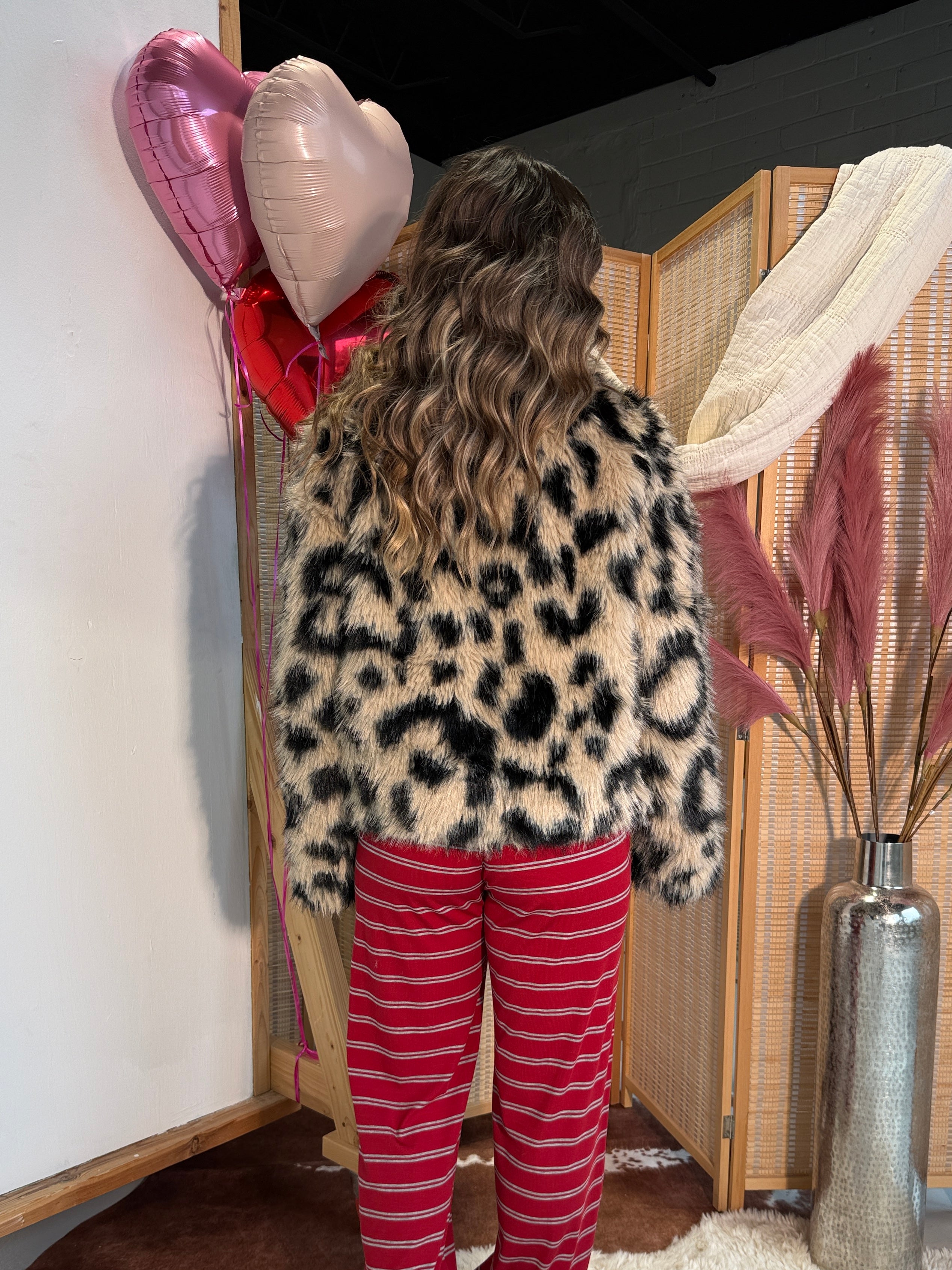 The Proposal Fur Jacket Leopard