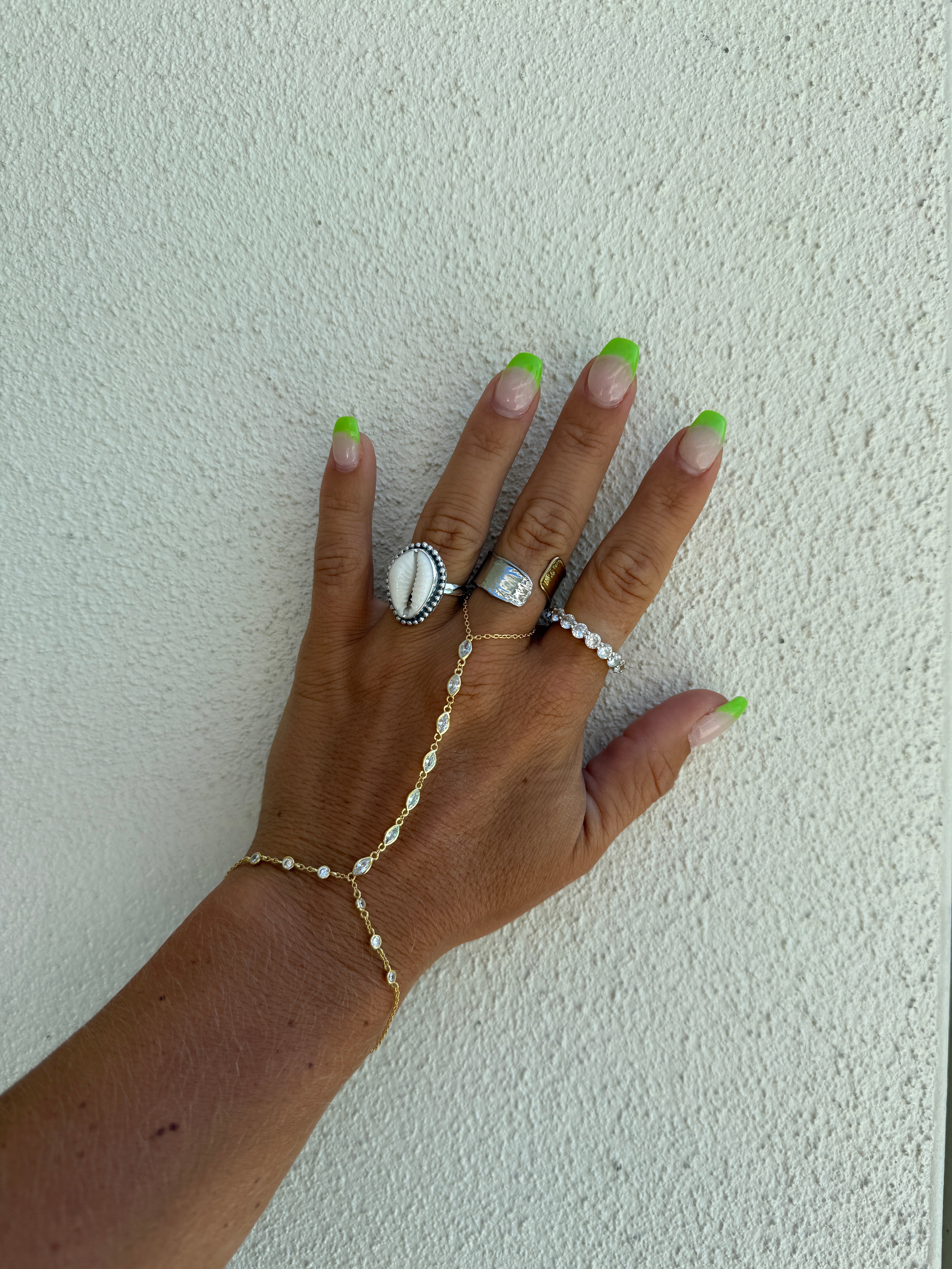 Anastasia Hand Chain Bracelet Gold