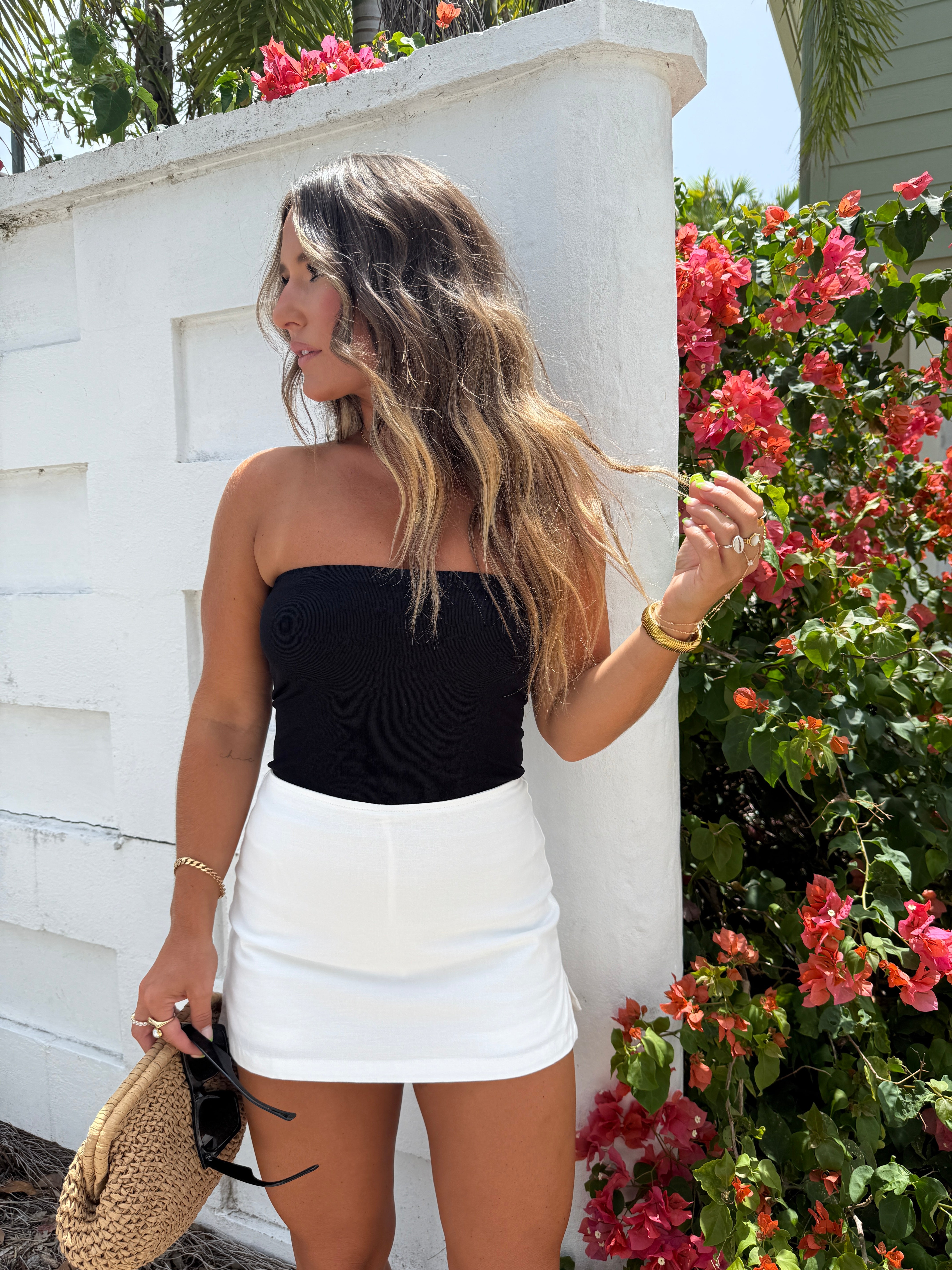 Don't Be Shy Tube Top Black