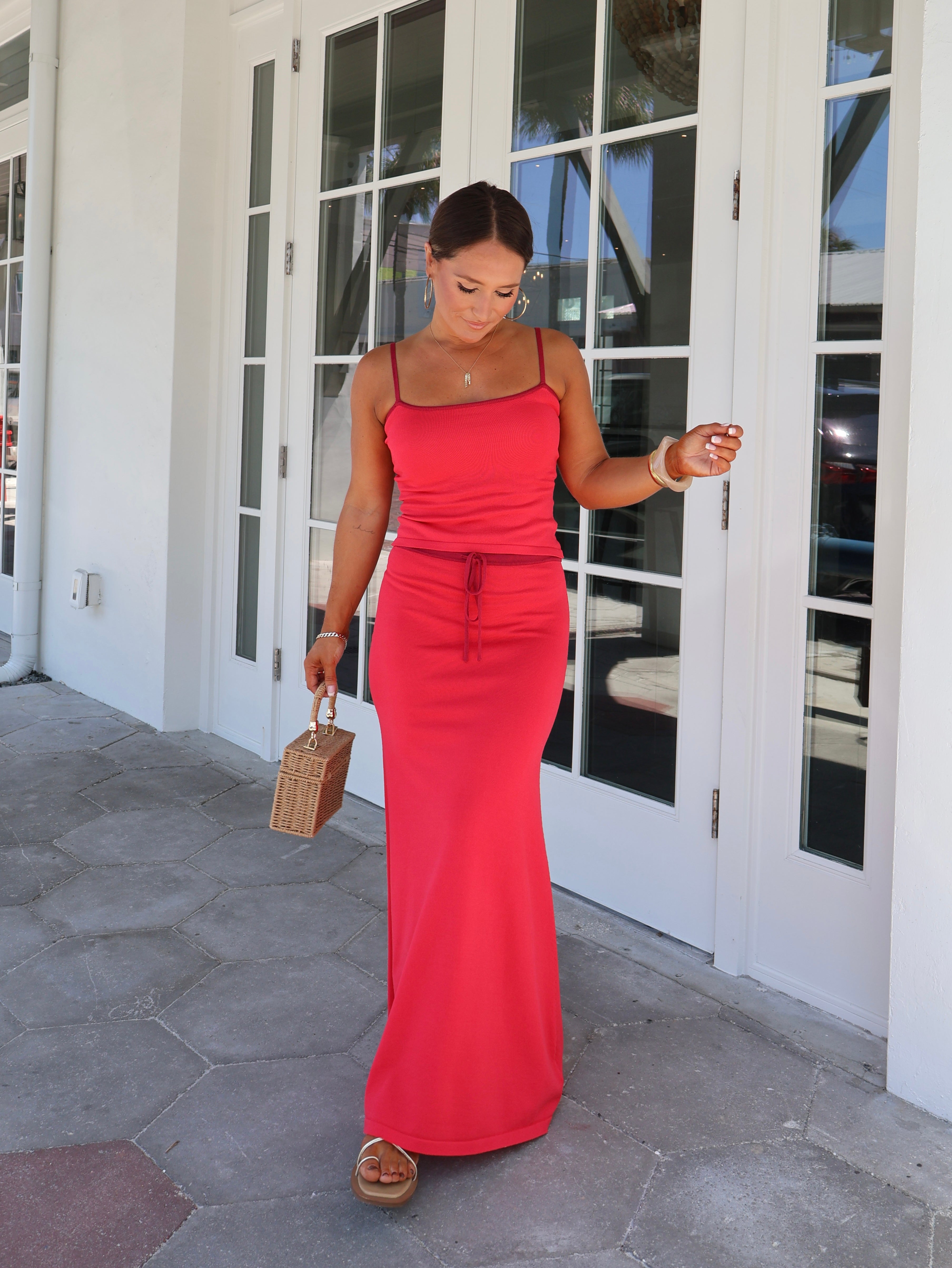 Vivid Dreams Piped Set Red