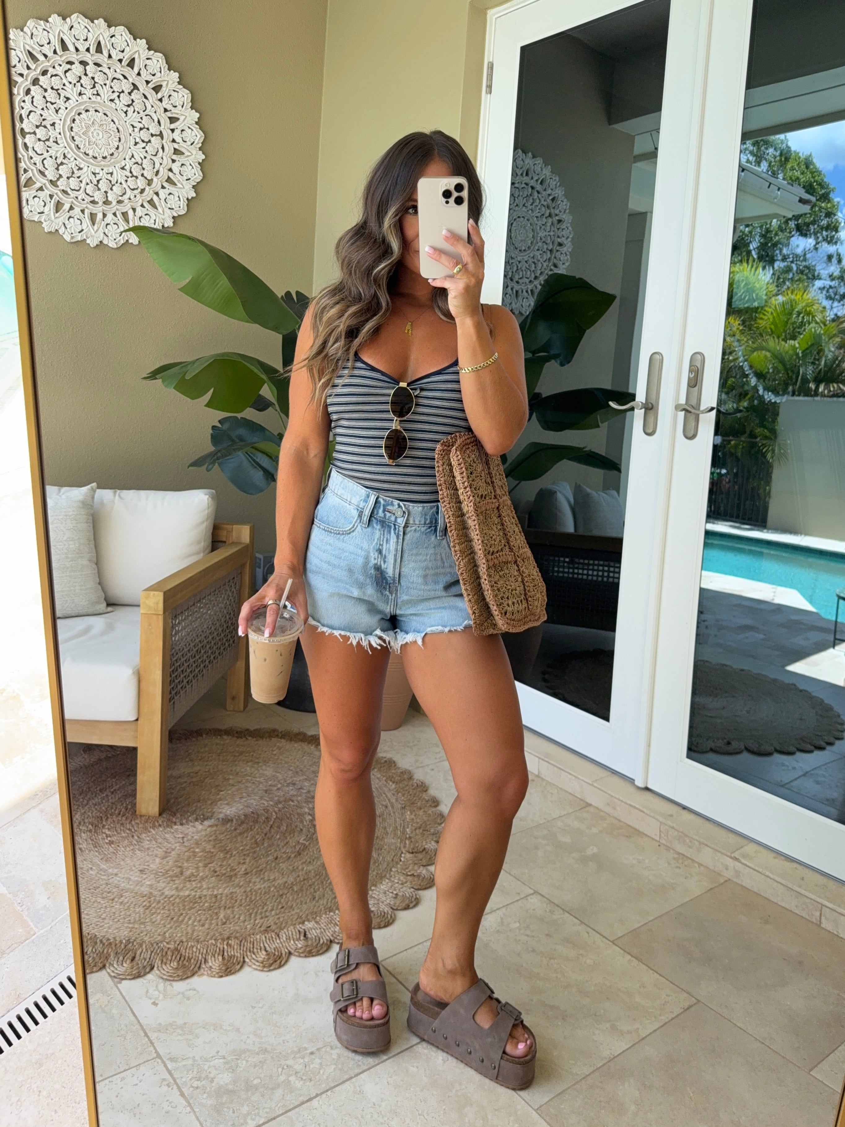 Backroads High Rise Denim Shorts