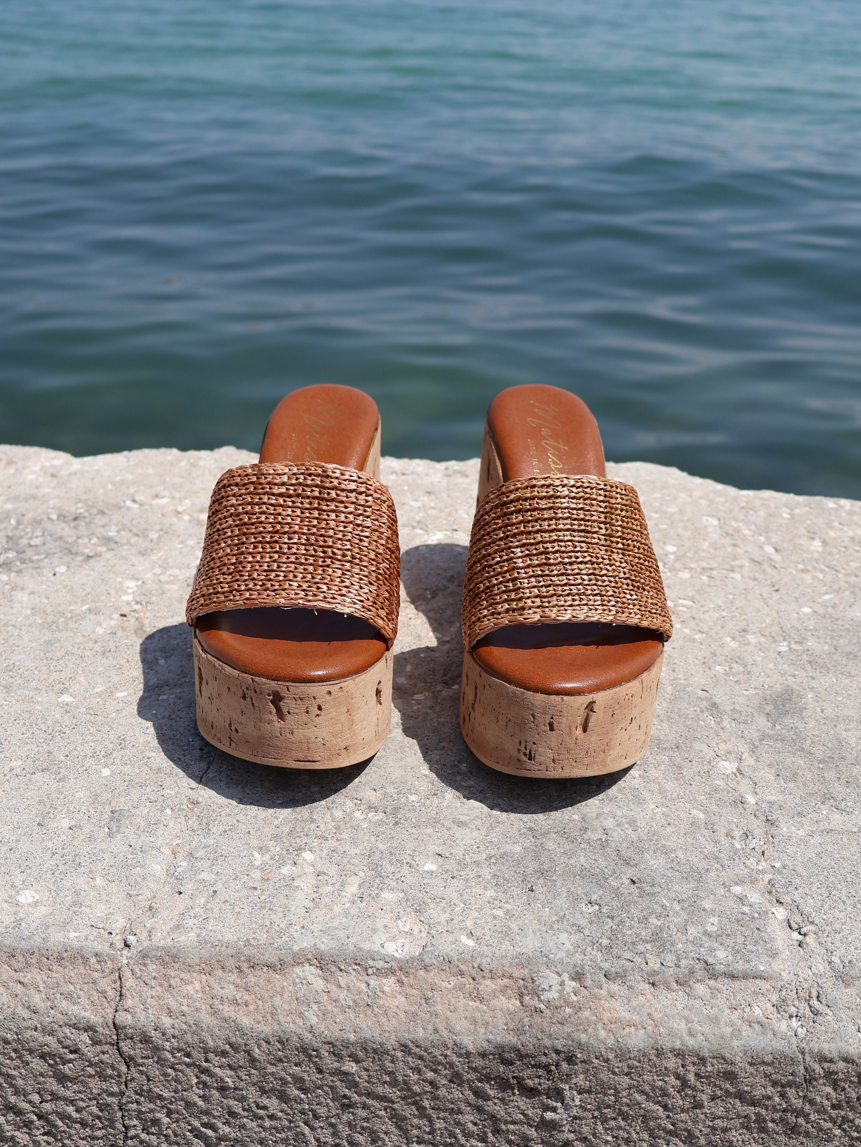Atlantic Cork Wedges Tan