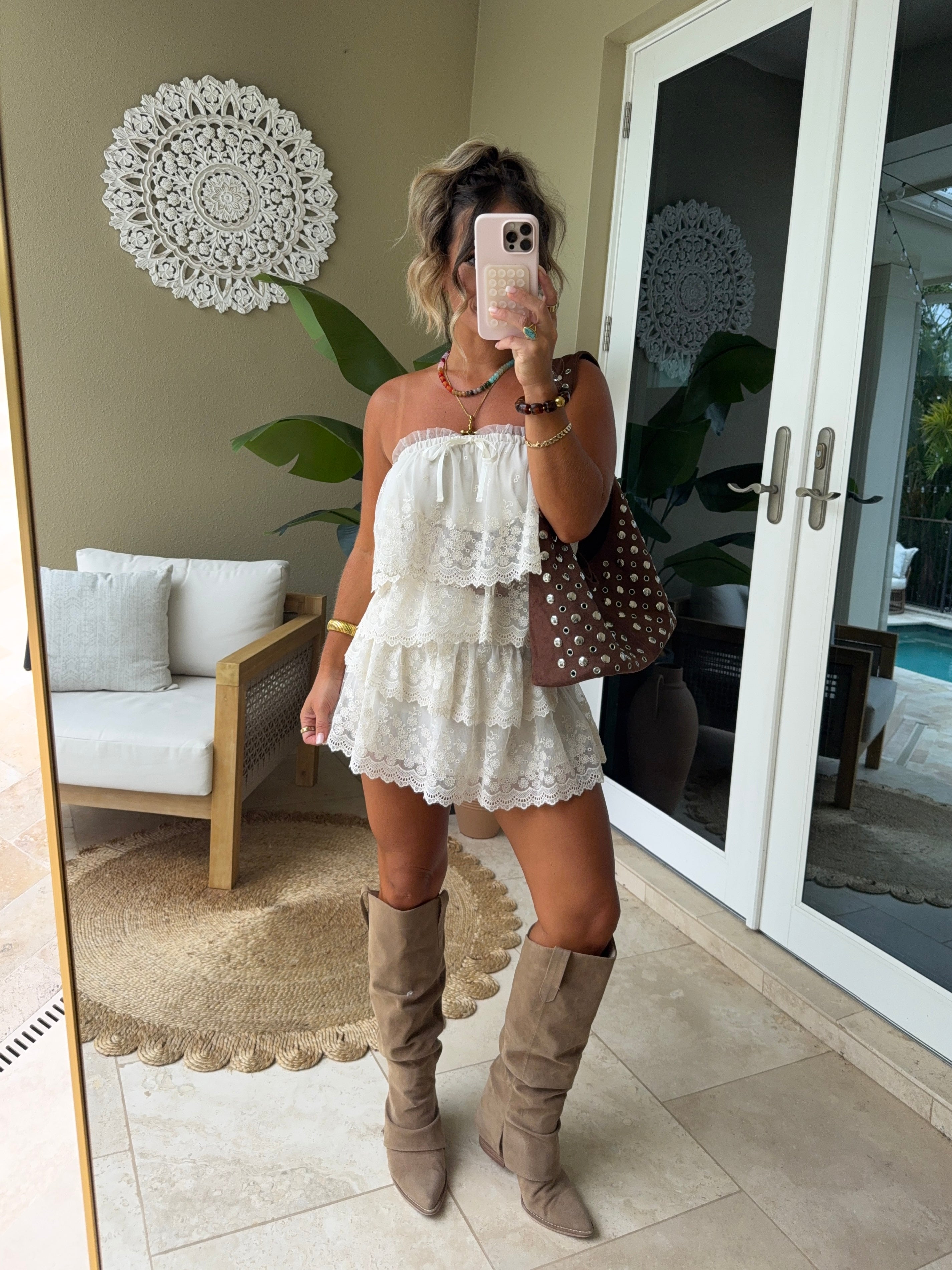 Rosewood Lace Skort Natural