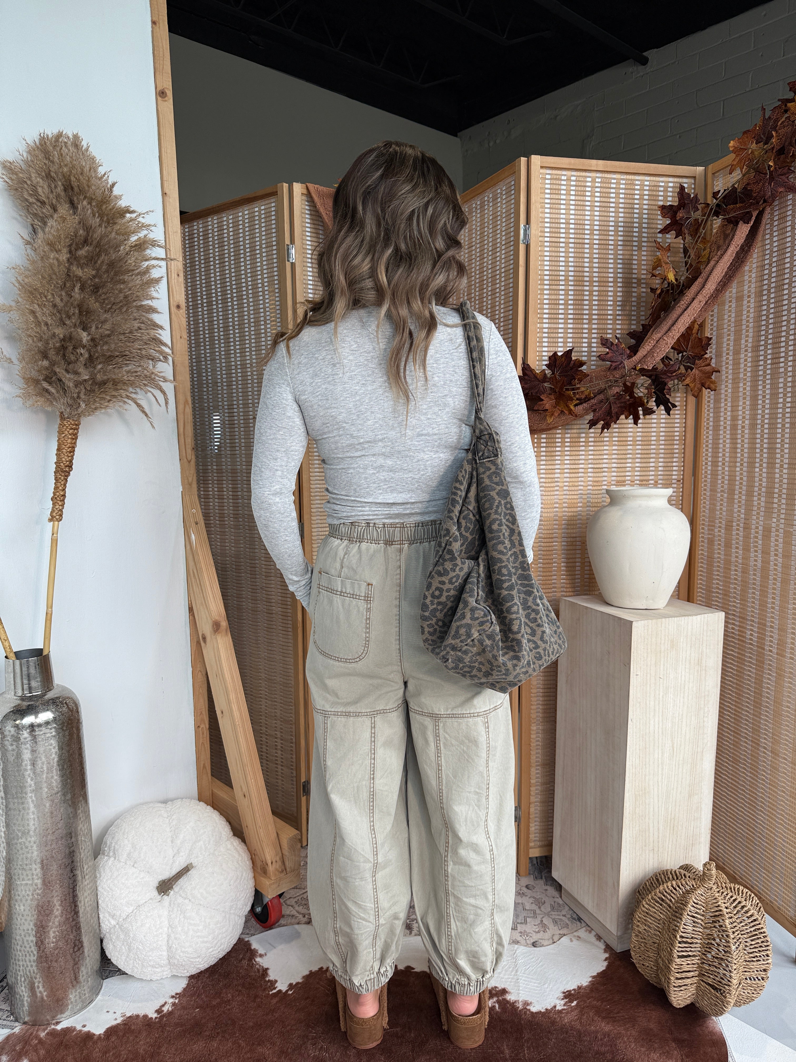 Sage Candlewick Pants Grey