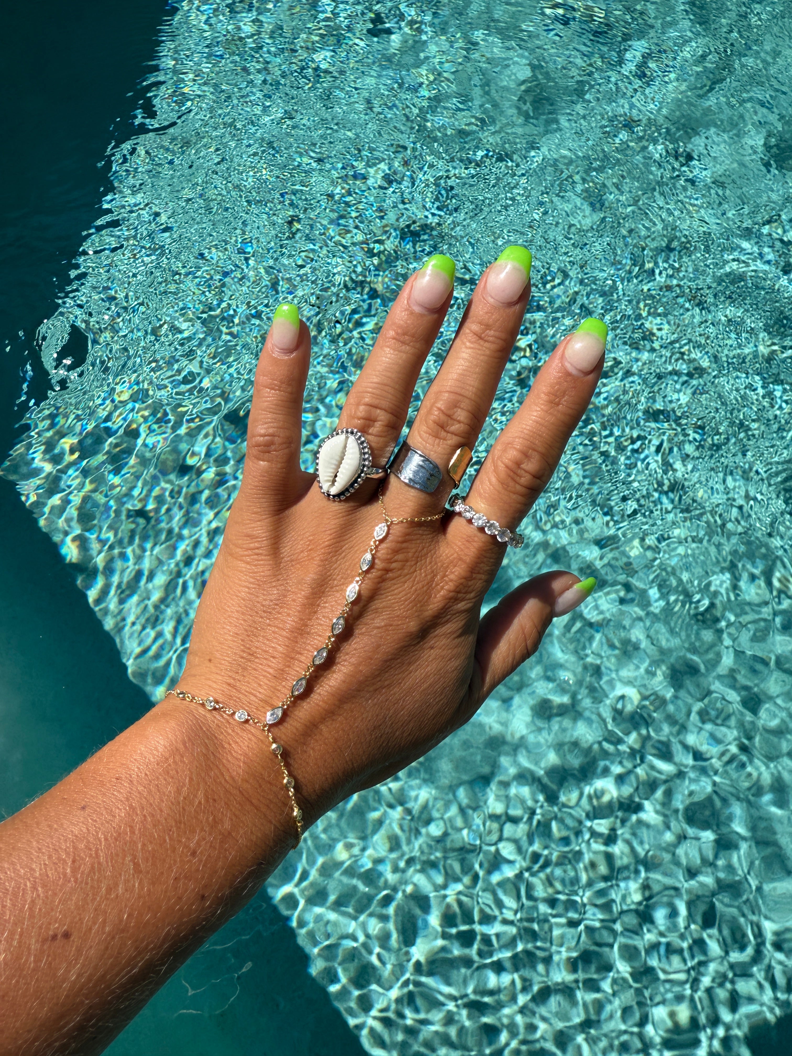 Anastasia Hand Chain Bracelet Gold