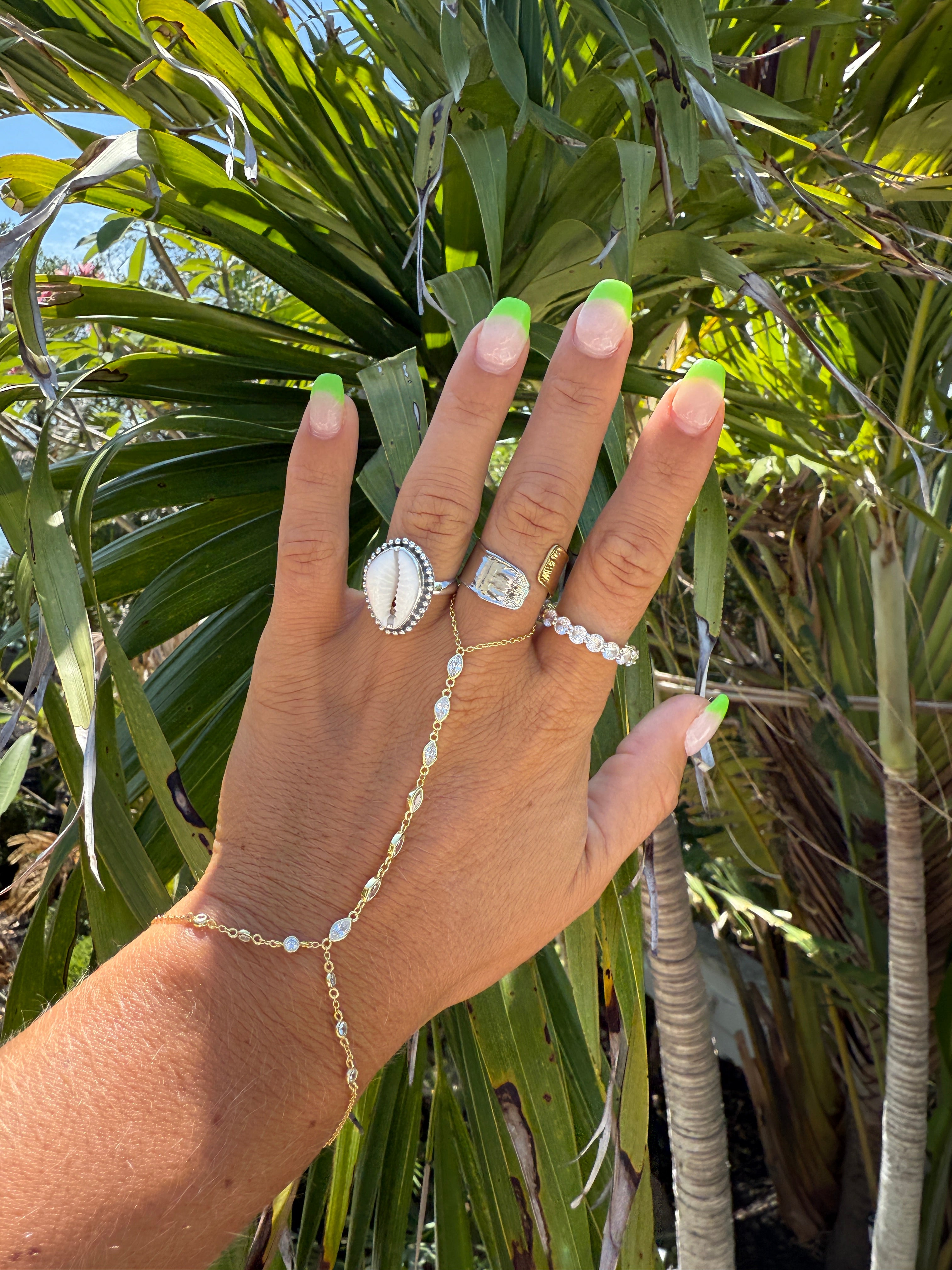 Anastasia Hand Chain Bracelet Gold