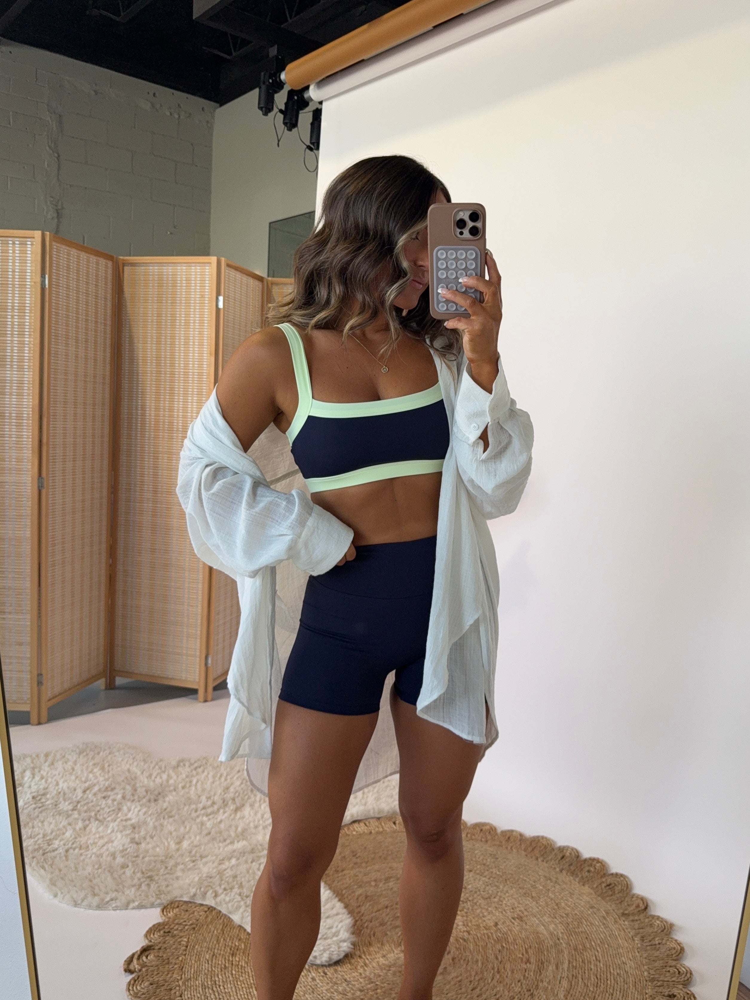 Core Contrast Athletic Set Navy/Lime