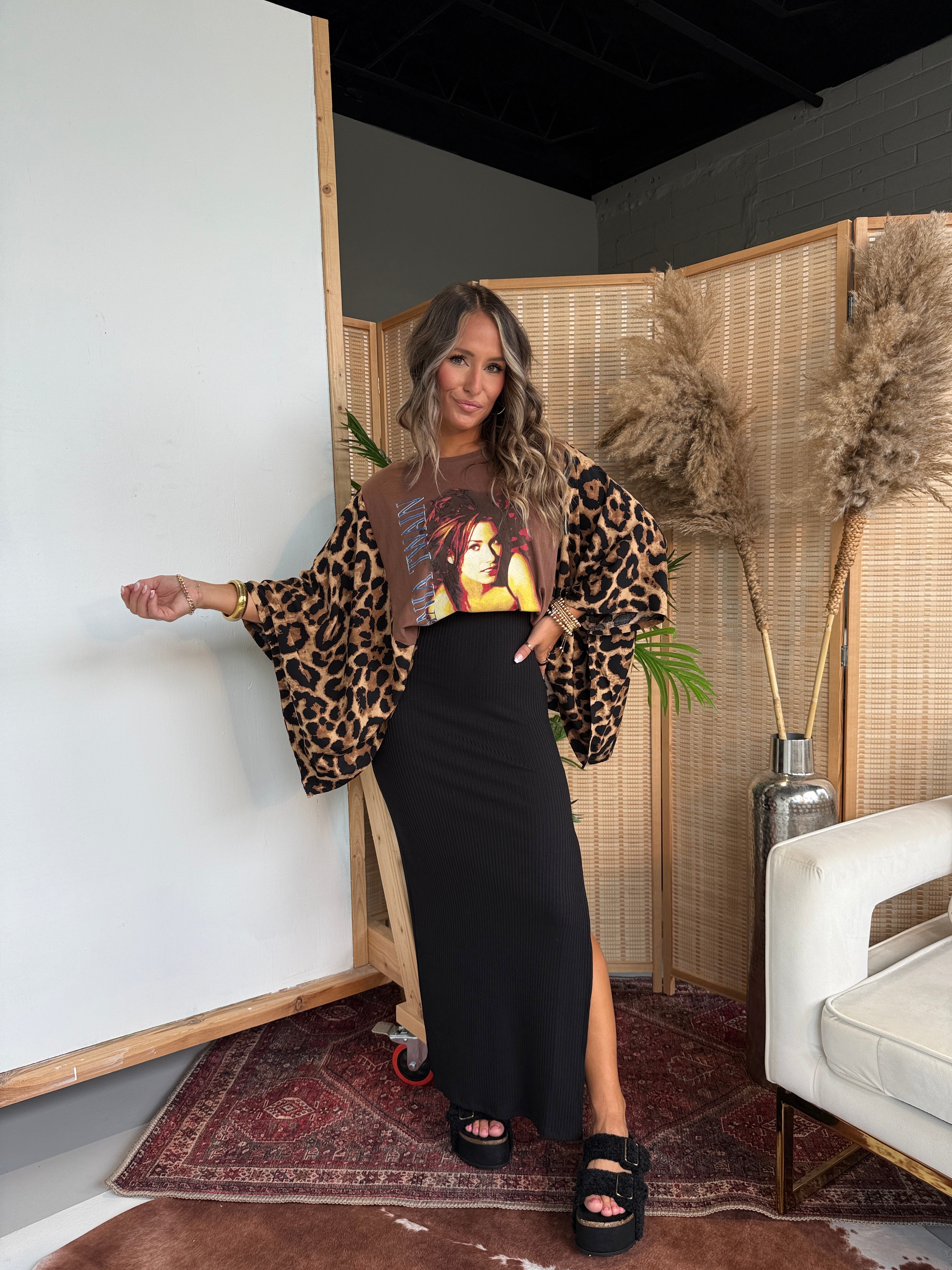 Shania Twain Mix & Match Tee Brown Cheetah