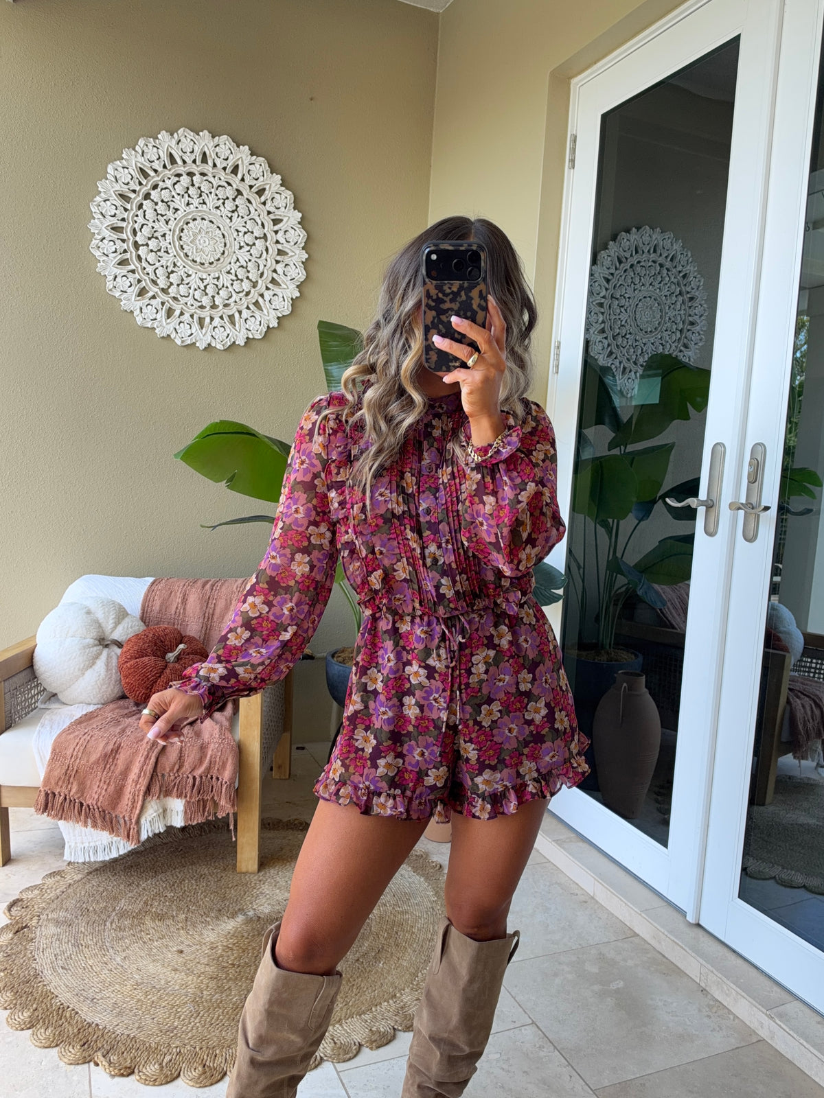 Maisie Floral Romper Pink Multi