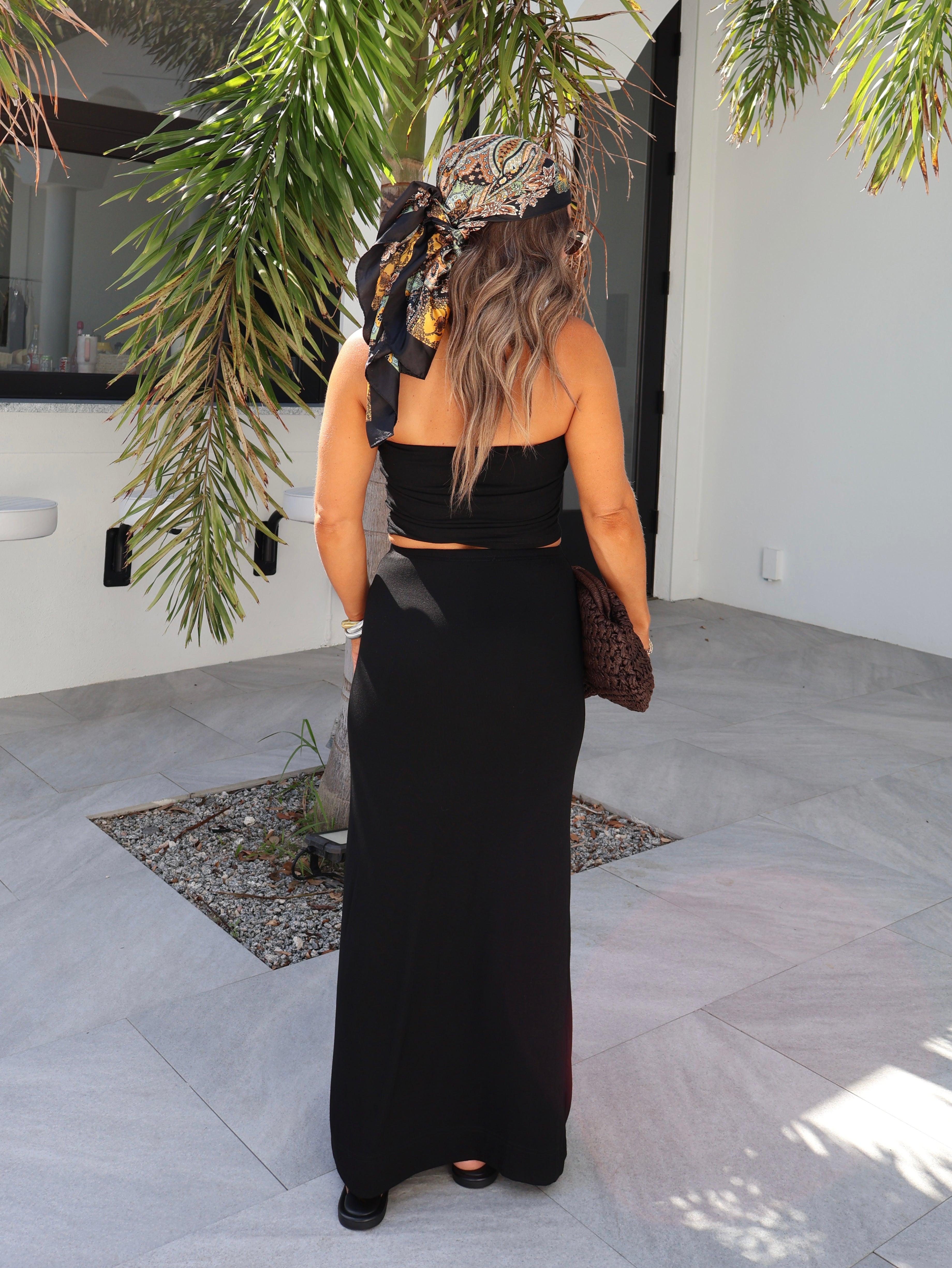 After Hours Maxi Skirt Set Black