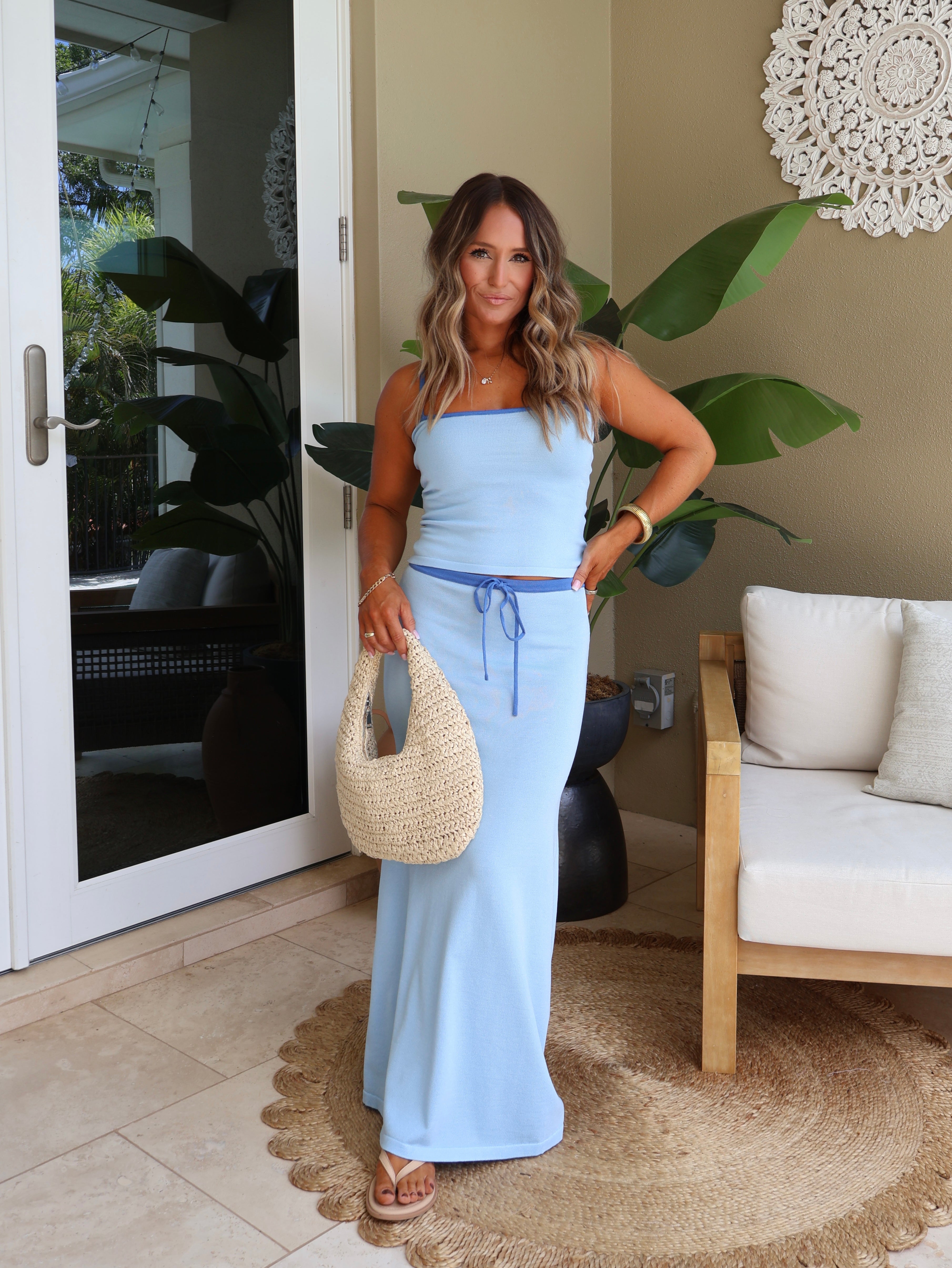 Vivid Dreams Piped Set Blue