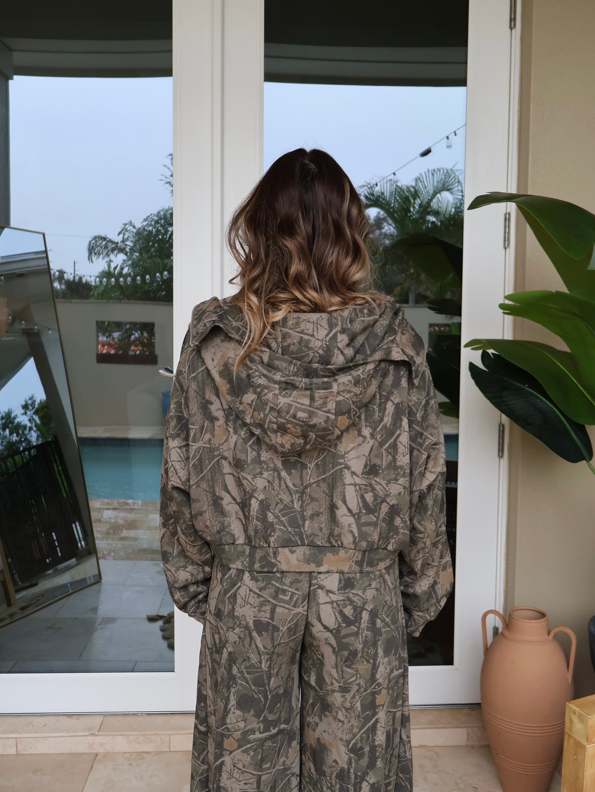 Evergreen Zip-Up Hoodie Camo